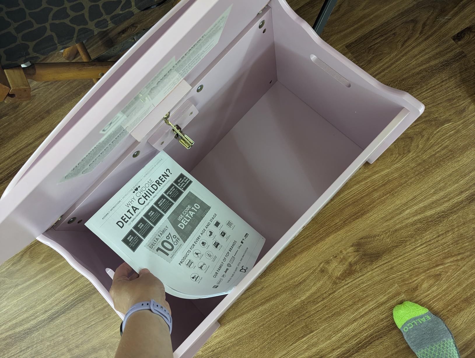 Delta Children MySize Deluxe Toy Box, Dusty Rose customer photo 2