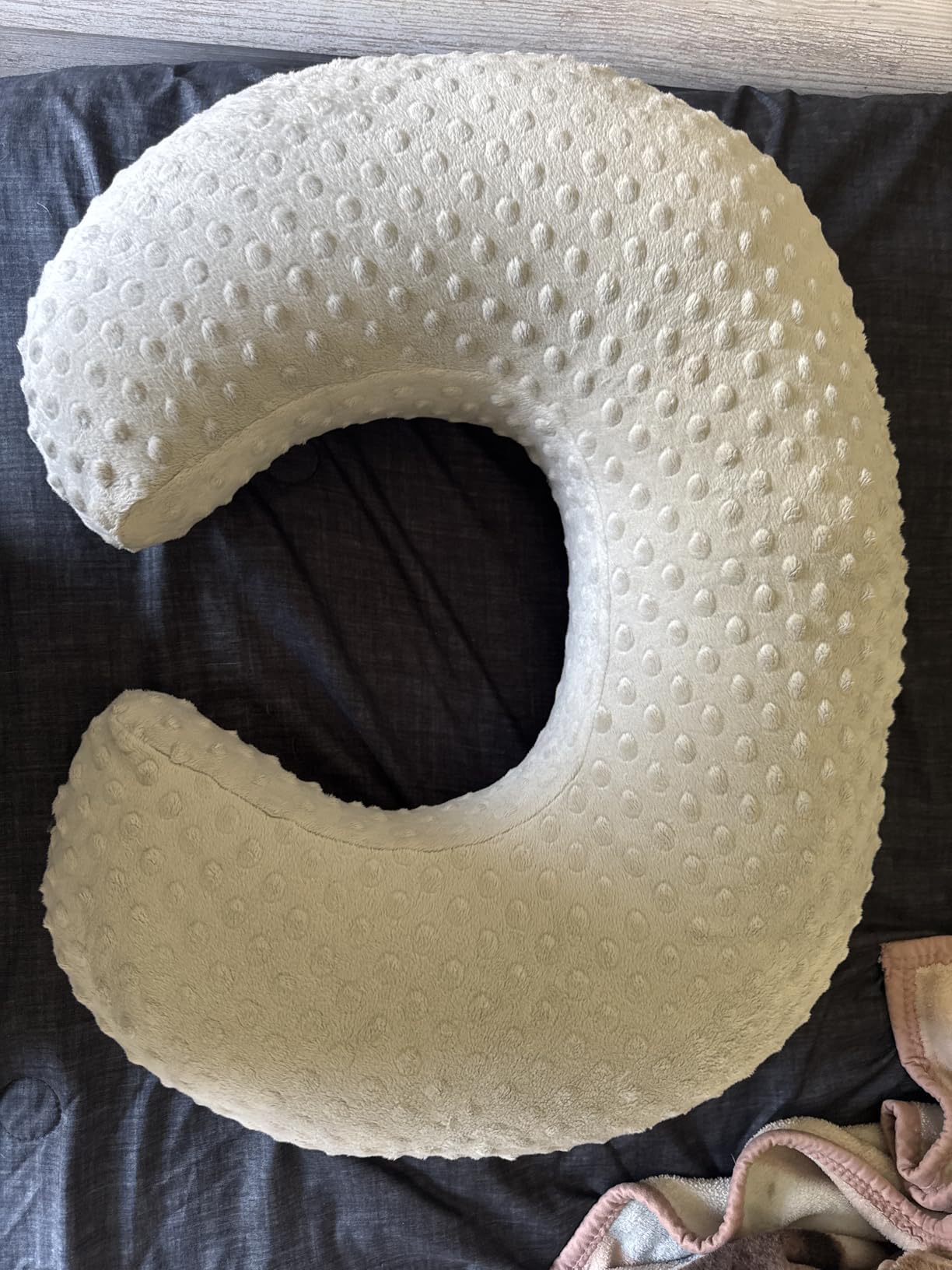 Nursing Pillow and Positioner, Breastfeeding, Bottle Feeding, Baby Sitting Support with Removable Ultra Soft Cover, Tummy Time Support for Baby Boys and Girls (Beige) customer photo 1