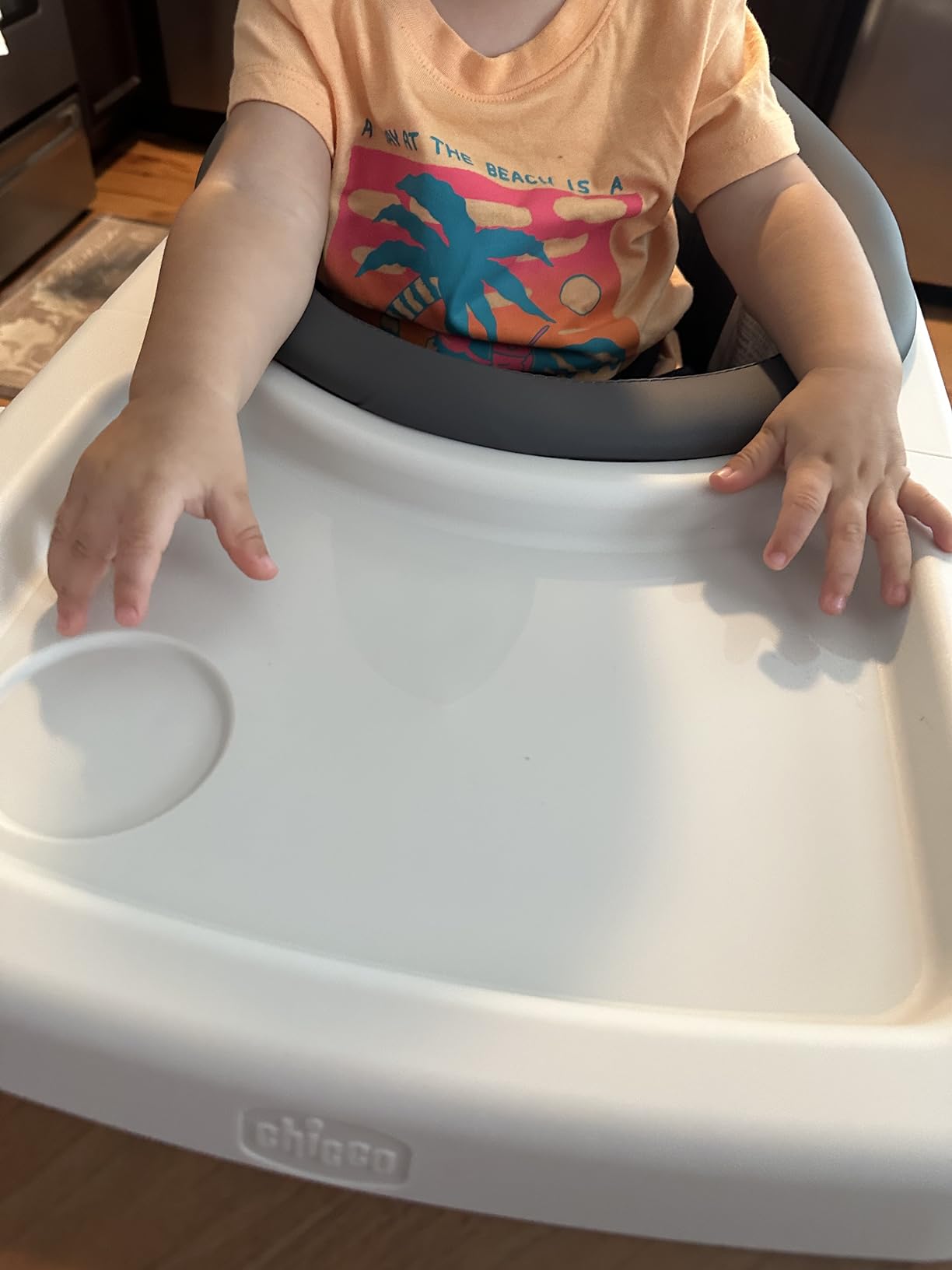 Chicco FastLock 360 Rotating Hook-On High Chair, Portable High Chair for Babies and Toddlers, Sets up in Seconds, Charcoal/Grey customer photo 2