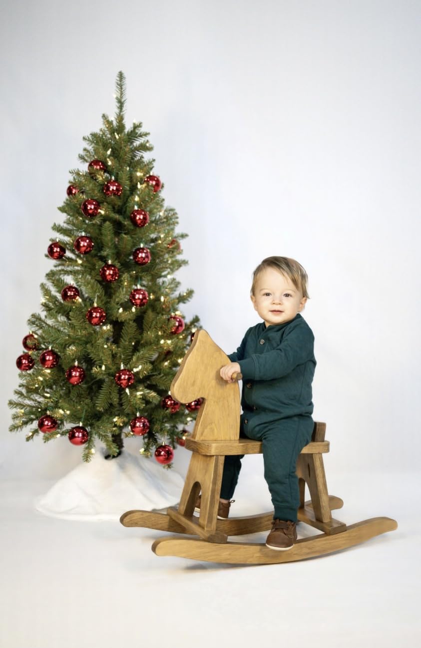 Wooden Rocking Horse Toddler Ride-On Toy (Harvest Stain) customer photo 1