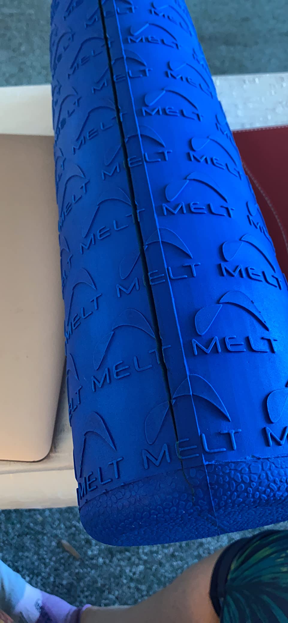 MELT Method 18 Inch Soft Travel Foam Roller w/FasciaTherapy - Low Density Travel Size Foam Roller for Physical Therapy, Muscle Recovery, Back Massage & Pilates - Half The Length of MELT Original customer photo 2