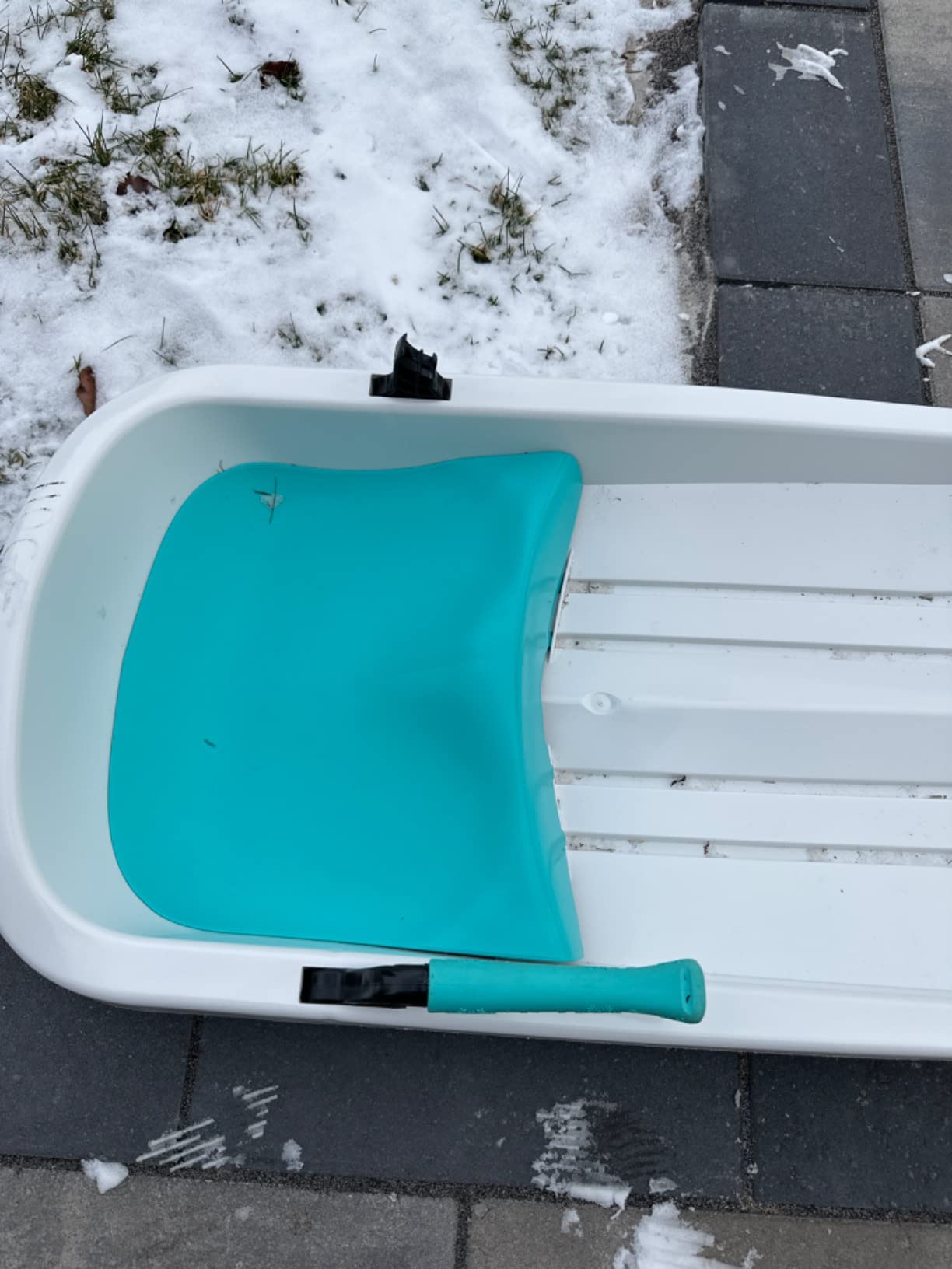 Durable Kids' Toboggan Sleds - Plastic, Lightweight, Winter Snow Sleds with Tow Strap & Pull-Up Brakes customer photo 1
