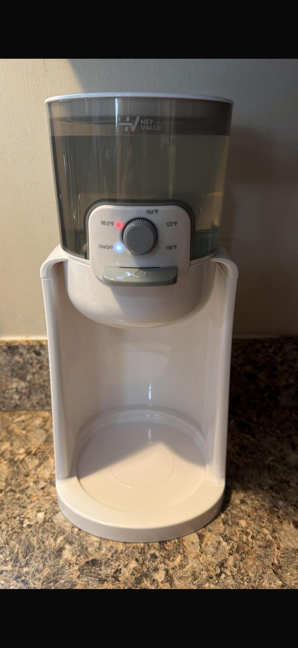 HEYVALUE Baby Bottle Warmer, Formula Maker with Night Light, 4 Temperature Control & 72H Keep Warm, Detachable Tank, Instantly Dispenses Warm Water customer photo 1