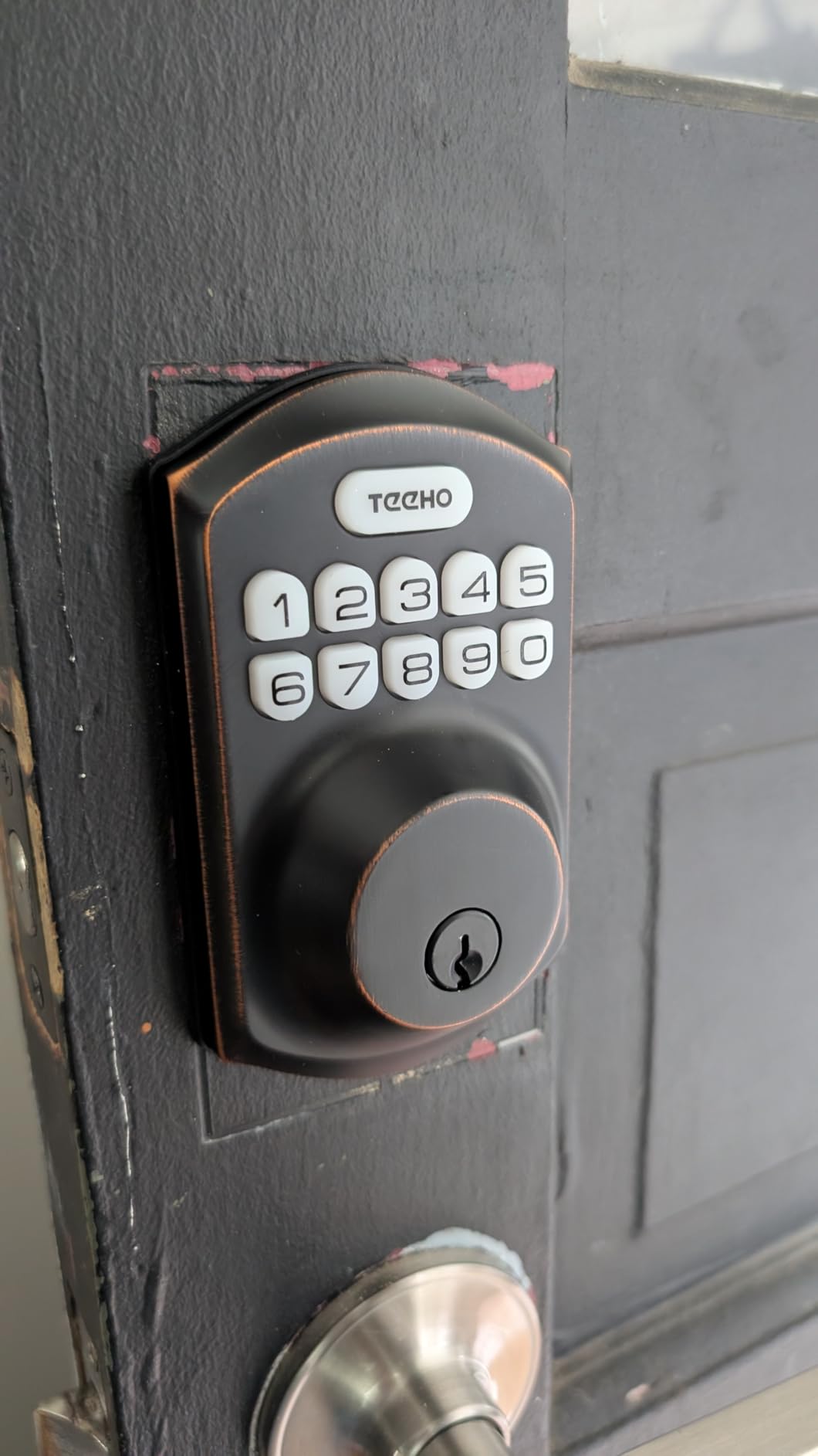 TEEHO TE001 Keyless Entry Door Lock with Keypad - Smart Deadbolt Lock for Front Door with 2 Keys - Auto Lock - Easy Installation - Matte Black customer photo 2