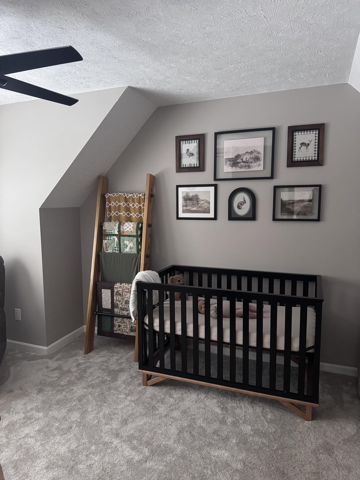 Storkcraft Santa Monica 5-in-1 Convertible Crib - GREENGUARD Gold Certified, Two-Tone Baby Crib, White and Vintage Driftwood customer photo 2