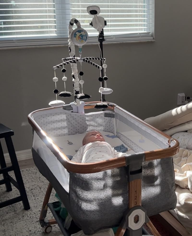 TINITIGIES Montessori Mobile Baby for Crib - Black and White Mobile (Animal) customer photo 1
