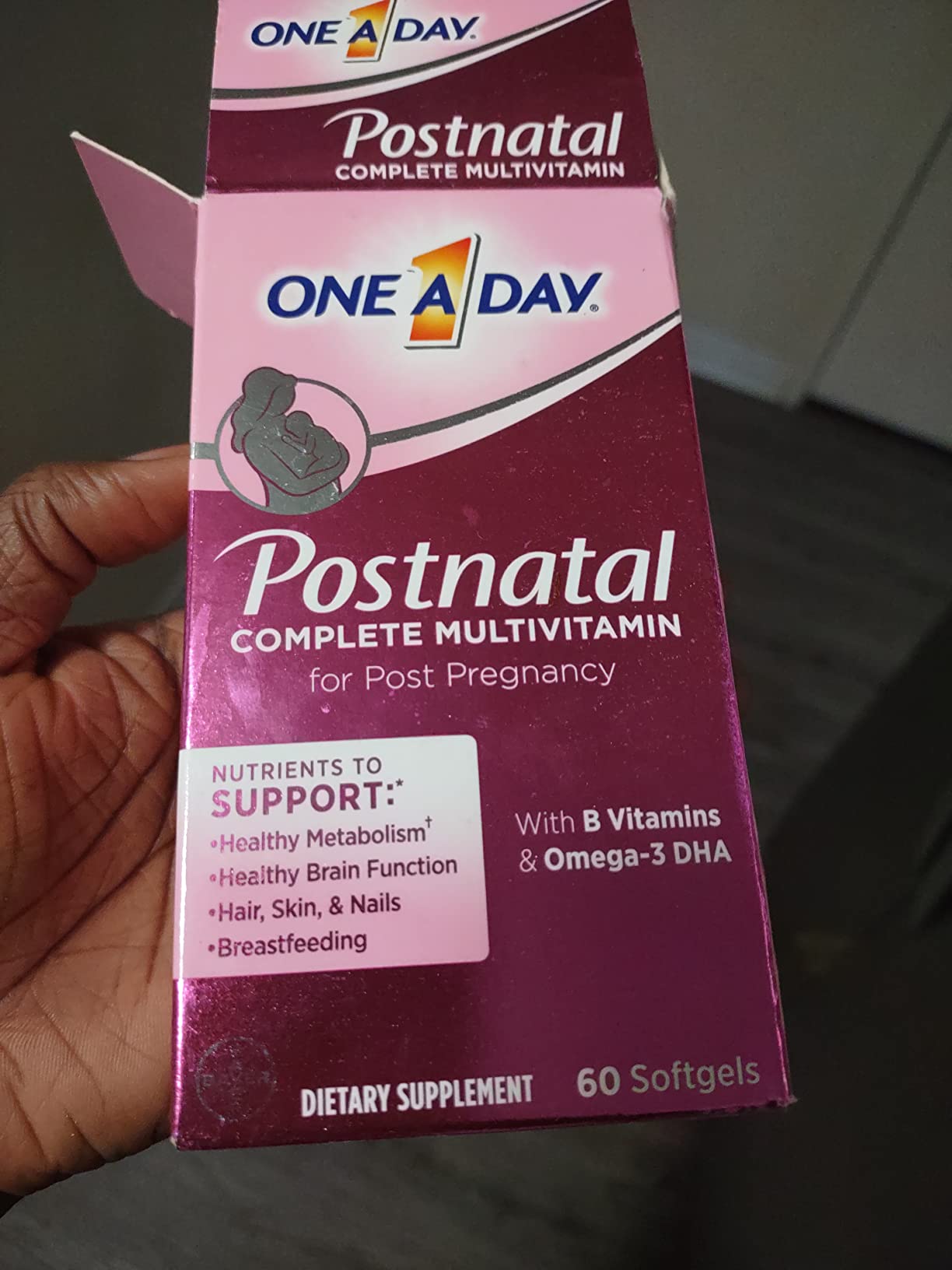 One A Day Postnatal Vitamins for Women, Postnatal Multivitamin with Folic Acid, Omega-3 DHA, B Vitamins, Support Immune Health, Breastfeeding, Post Partum Essential Nutrients for Women, 60 Ct customer photo 2