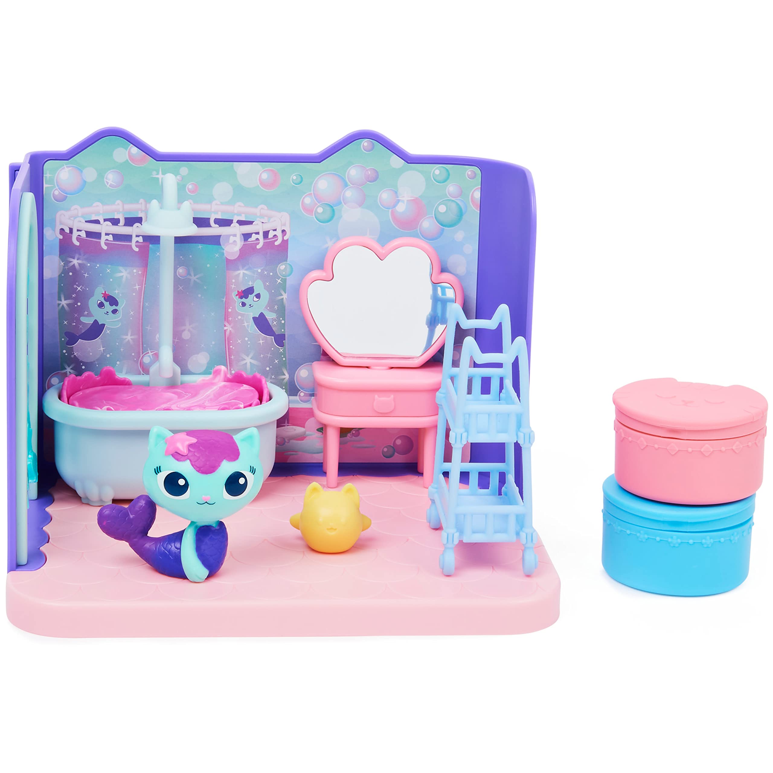 Gabby's Dollhouse, Primp and Pamper Bathroom with Mercat Figure, 3 Accessories, 3 Furniture and 2 Deliveries, Kids Toys for Ages 3 and up customer photo 2