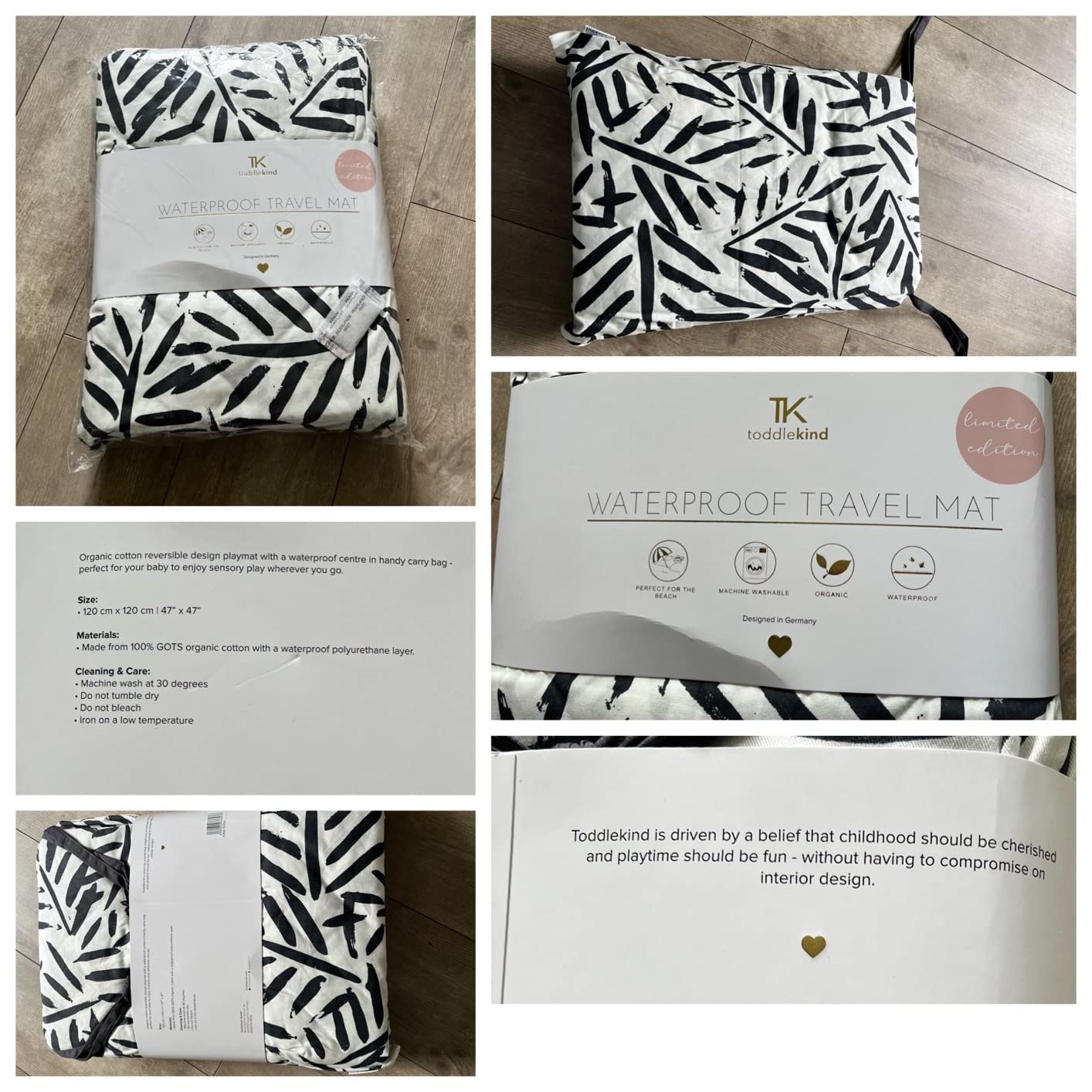 Toddlekind Portable Baby Mat - Organic Cotton 47