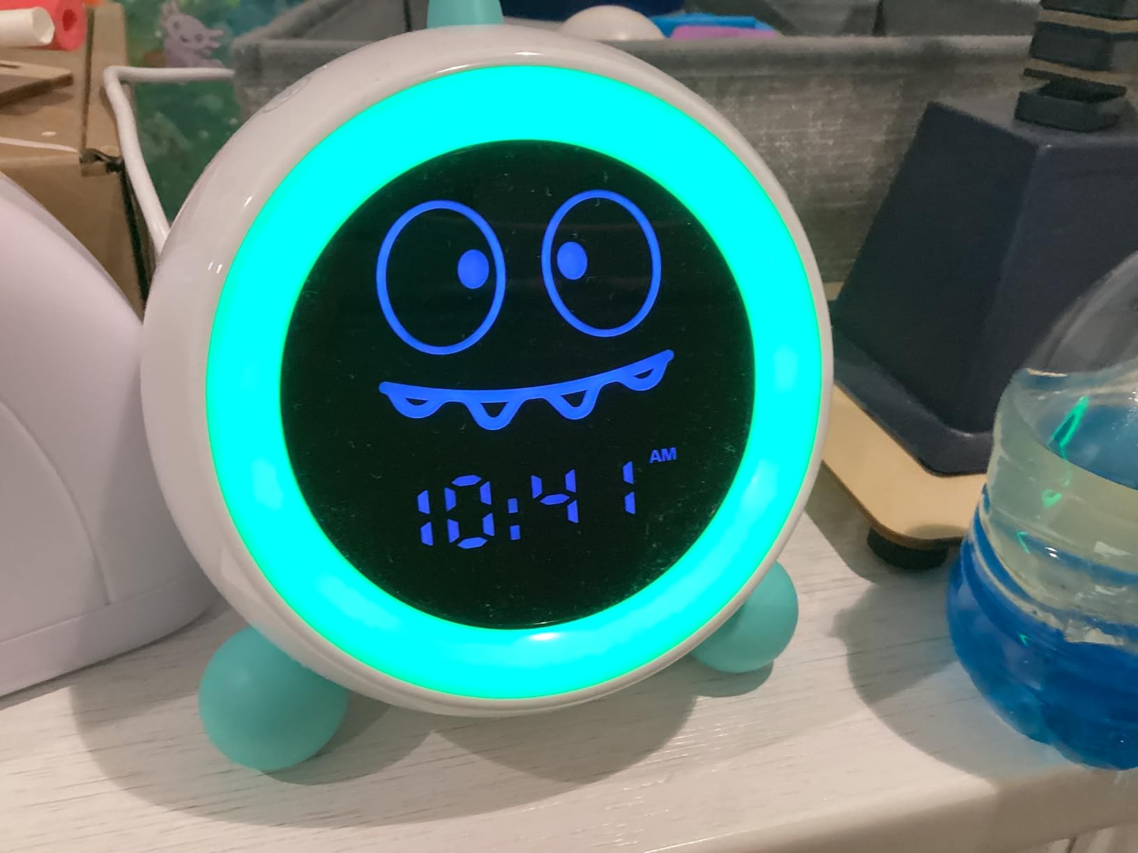 Kids Alarm Clock, Toddler Sleep Training Clock with Night Lights, Sound Machine, Time to Wake Dinosaur Alarm Clock for Children, Gift Ideas for Kids Toddler Boy Girl (Green) customer photo 1