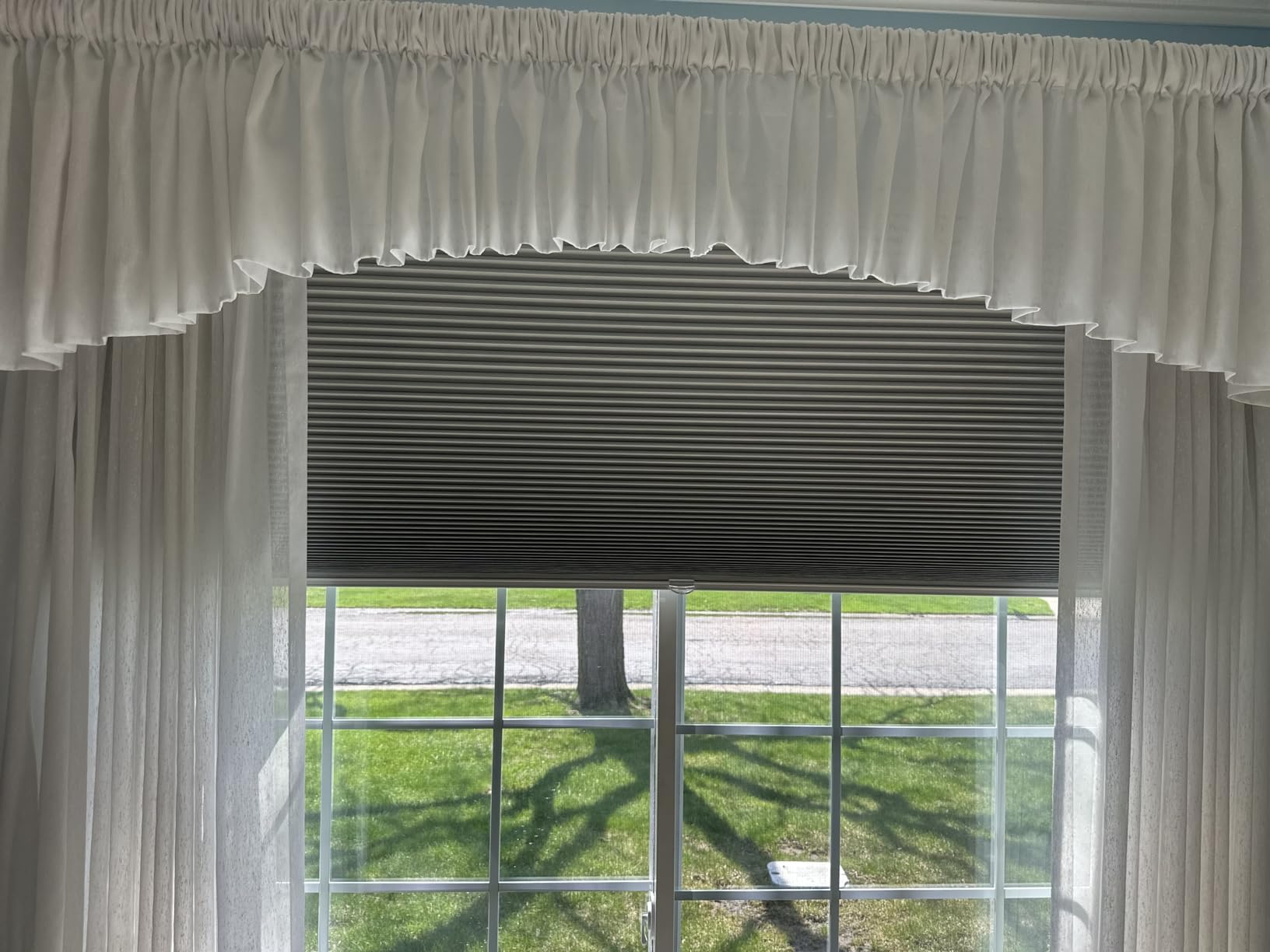 Changshade Cordless Cellular Shades, Blackout Room Darkening Black Out Honeycomb Blinds for Indoor Windows Bedroom, Pull Down Pleated Accordion Blind Easy Install, Shade Size 36