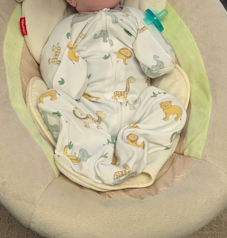 Amazing Baby Transitional Swaddle Sack, Arms Up Half-Length Sleeves & Mitten Cuffs, Swaddle for Newborn Transition to Baby Sleep Sack Wearable Blanket, Small, 0-3 Month, 6-14 lb, Little Zebra customer photo 2