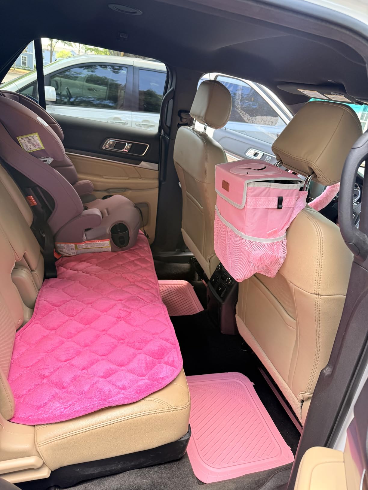 Vankor Car Trash Can Bin with Lid Hanging for Back Seat, Car Accessories for Women Men Leak Proof Automotive Garbage Cans Leakproof Vehicle Trash Can for Truck SUV Black customer photo 1