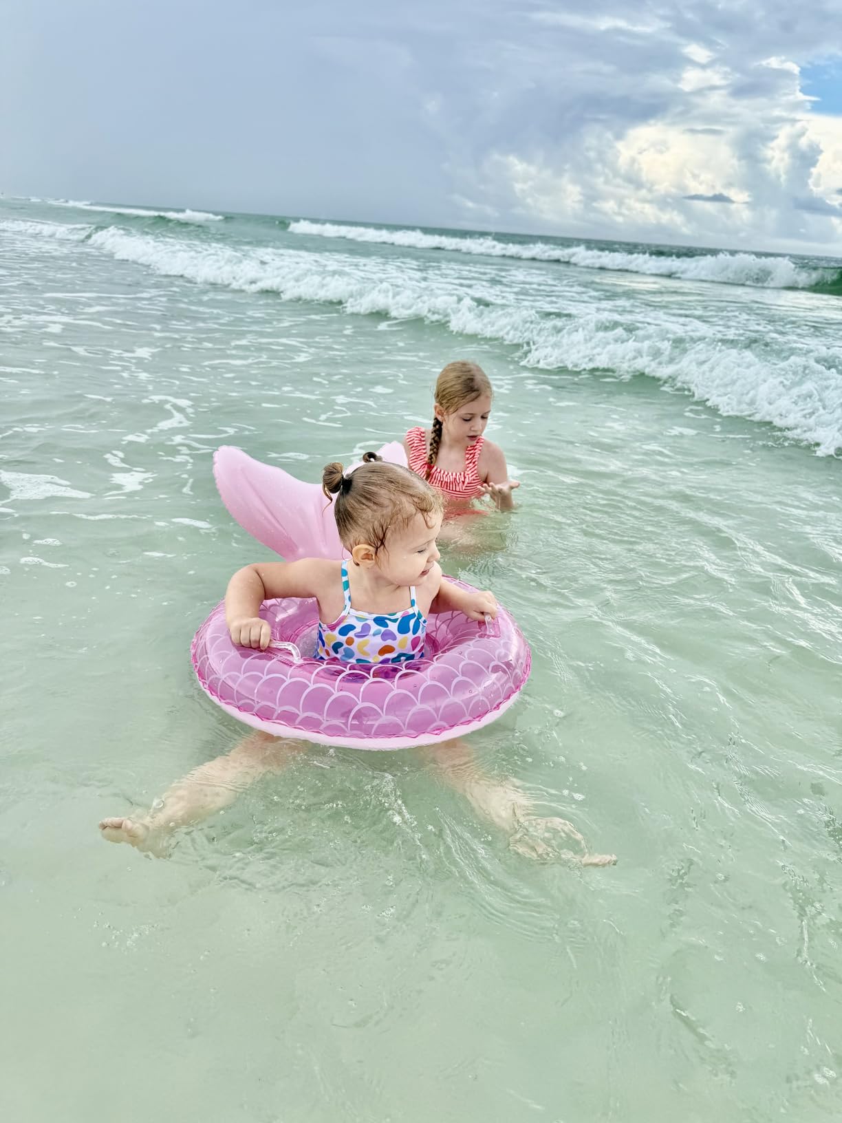KISSHAKE Baby Pool Float, Mermaid Baby Swimming Float, Toddler Swim Trainer, Inflatable Pool Floats for Toddlers, Water Toys, Infant Swim Floats, Toddler Floaties, Kids Beach Toys Summer Essentials customer photo 1