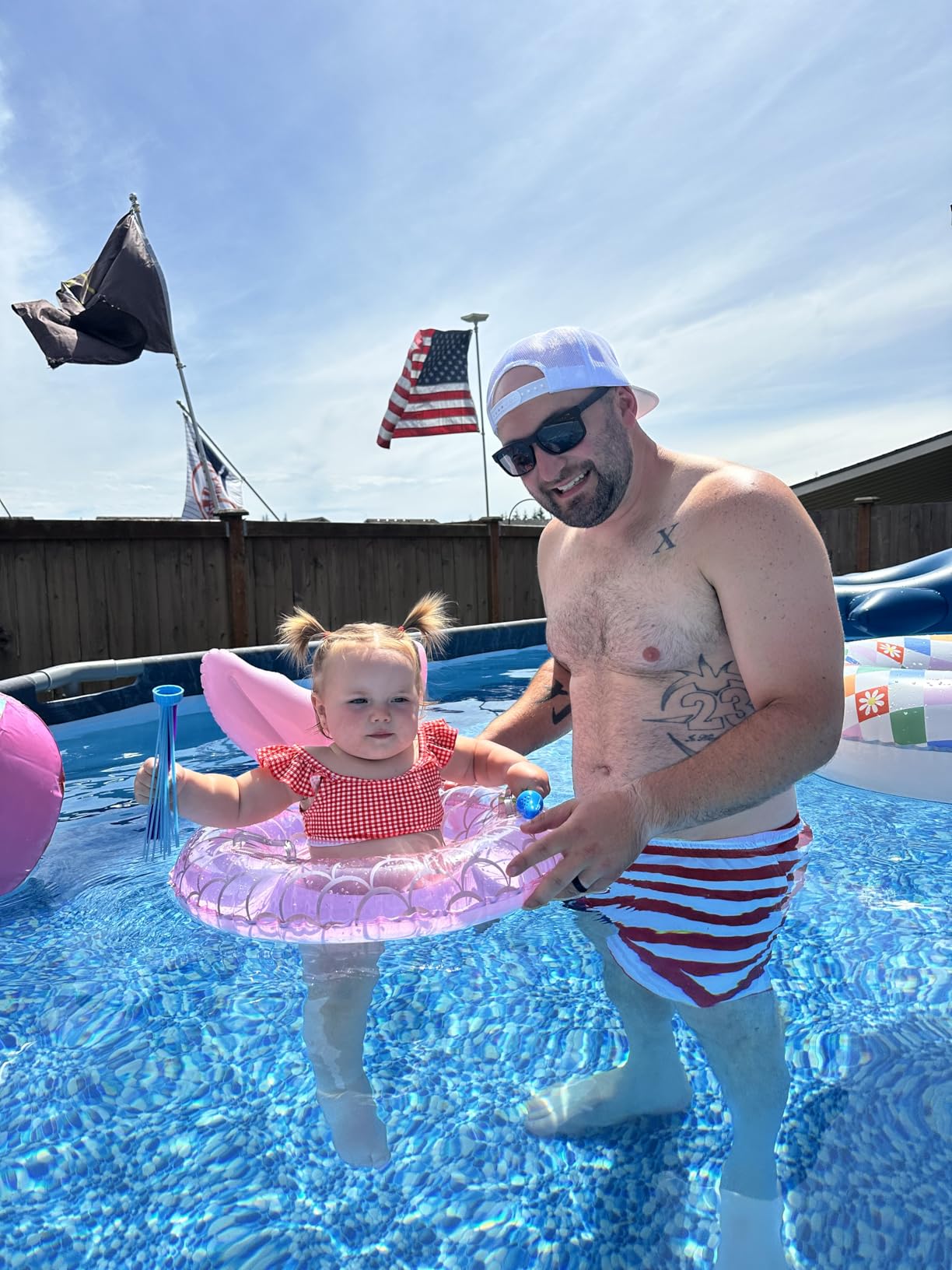 KISSHAKE Baby Pool Float, Mermaid Baby Swimming Float, Toddler Swim Trainer, Inflatable Pool Floats for Toddlers, Water Toys, Infant Swim Floats, Toddler Floaties, Kids Beach Toys Summer Essentials customer photo 2