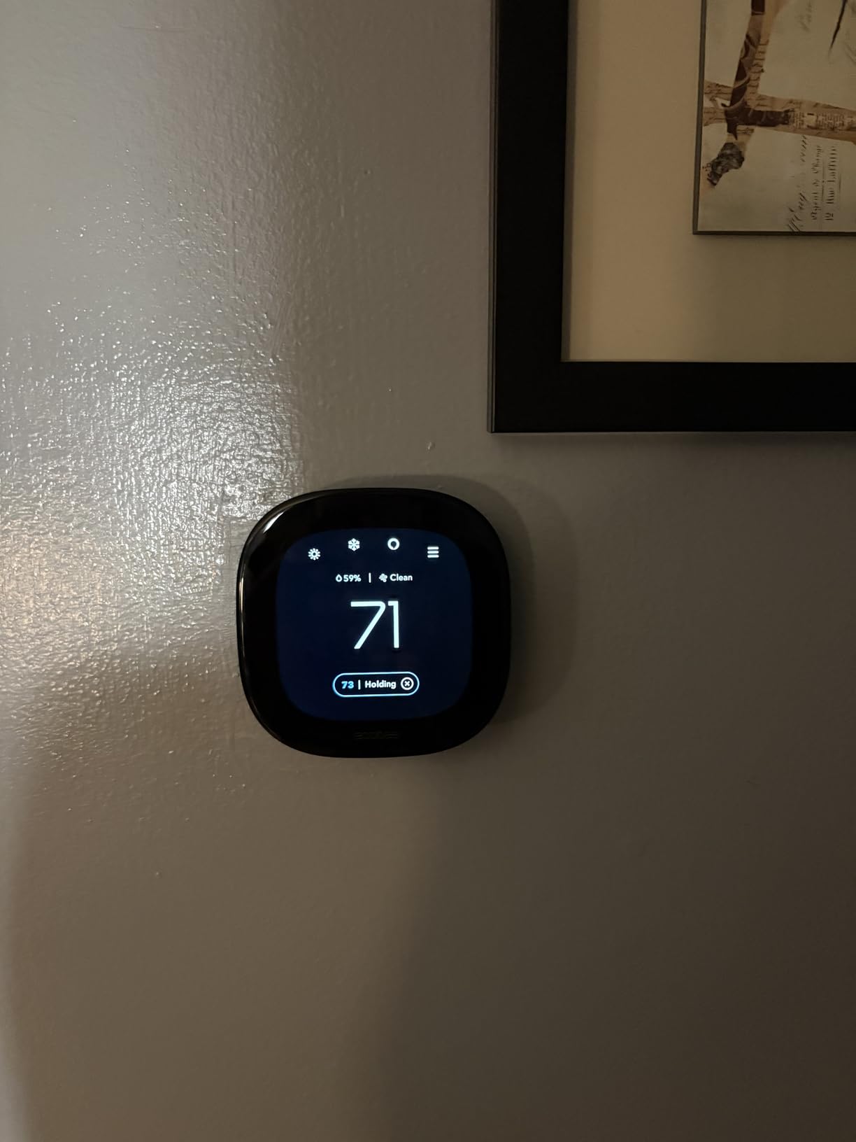 ecobee Smart Thermostat Premium with Smart Sensor and Air Quality Monitor - Programmable Wifi Thermostat - Works with Siri, Alexa, Google Assistant, Black customer photo 1
