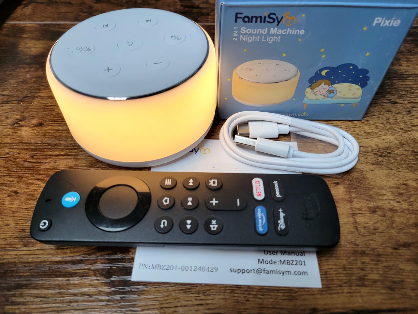 FamiSym White Noise Sound Machine Baby for Sleeping with Night Light - 34 Soothing Sounds, Rechargeable White Noise Machine for Kids Adults, Portable Lullaby Sleep Machine Baby Soother Home Travel customer photo 1