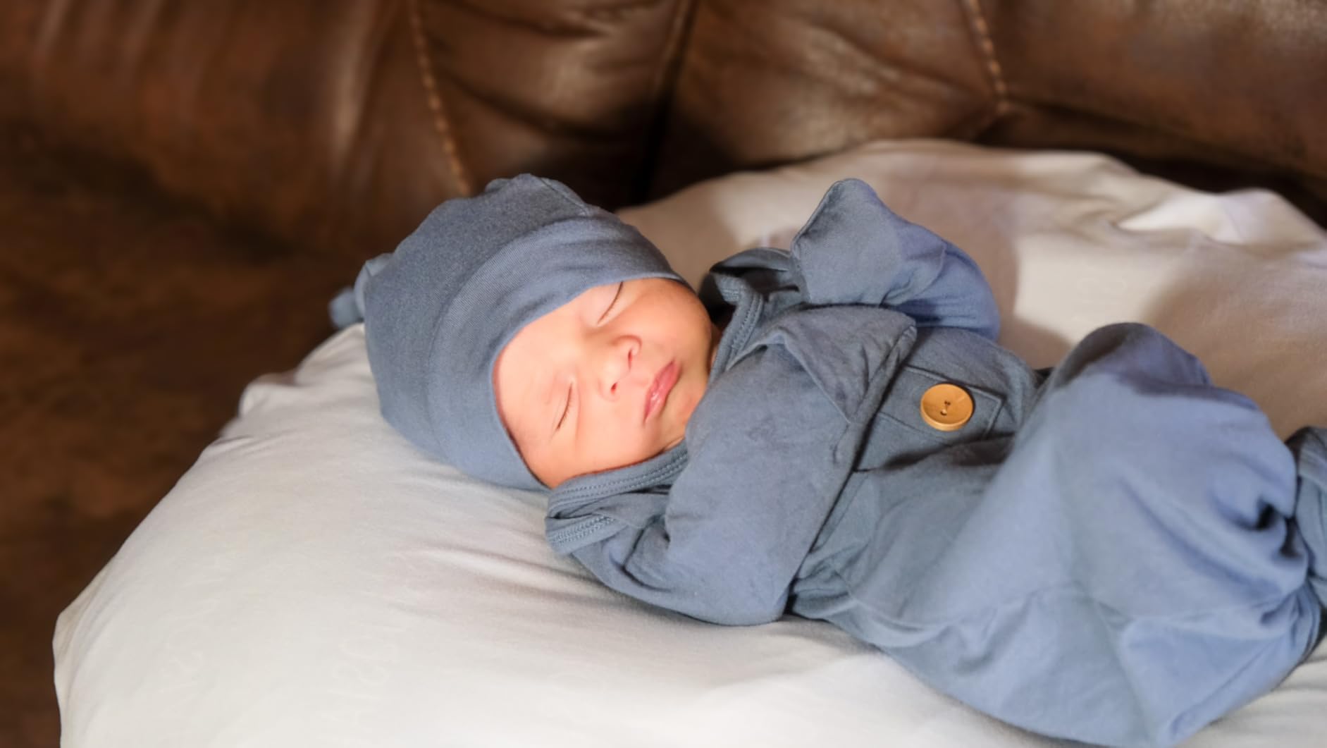 Galabloomer Maternity Robe and Baby Receiving Blanket, Matching Mommy Labor Delivery Robe and Swaddle Set customer photo 1