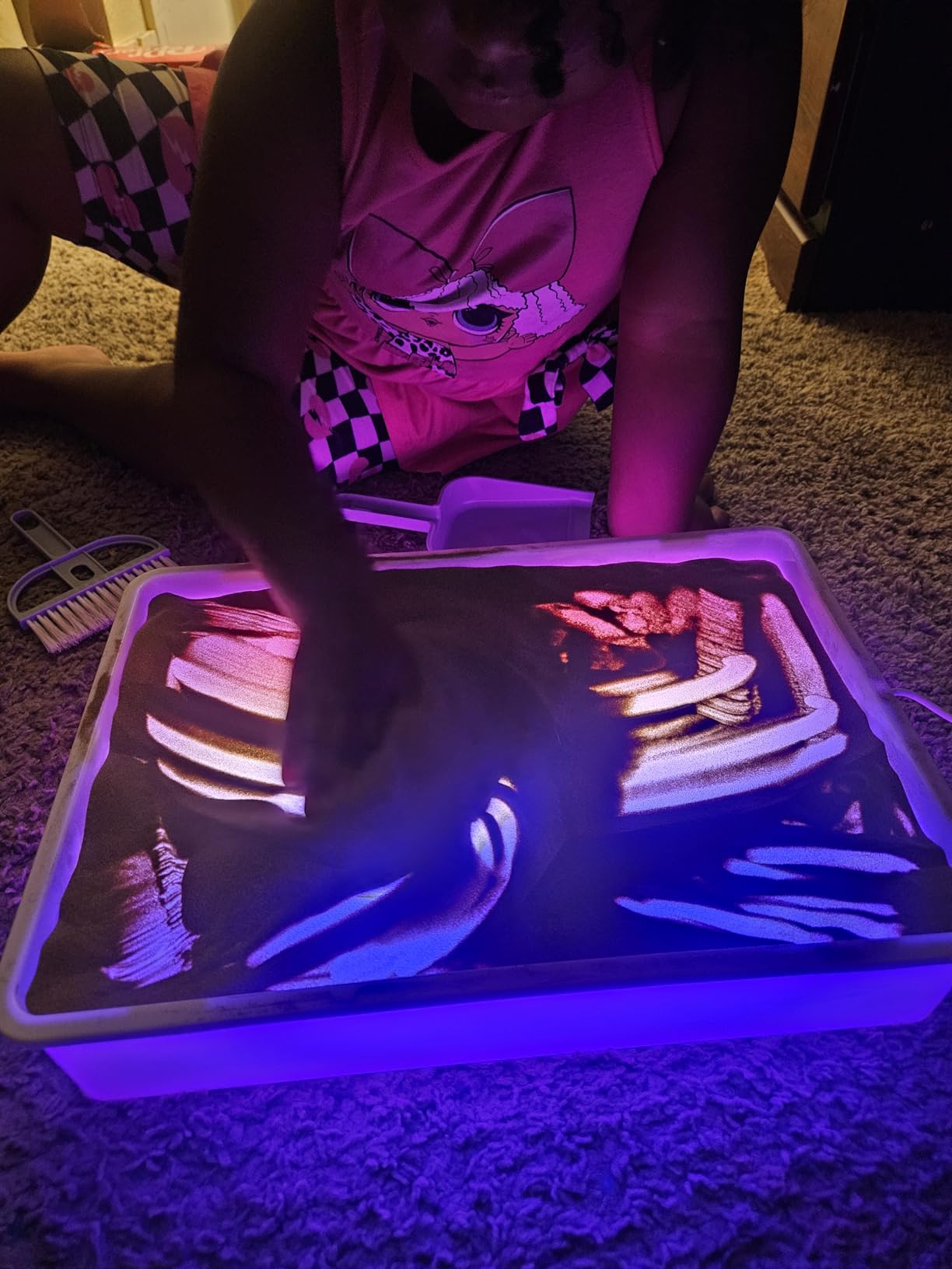 Odoorgames Sand Painting Light Box, Sensory Light Table for Kids - 3 Color Temperature & 10 Levels Adjustable Brightness, 16