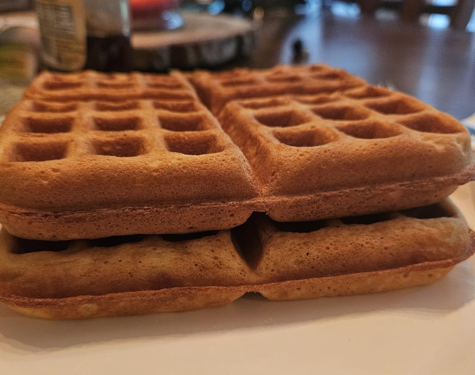 Ninja Belgian Waffle Maker Pro | Vertical Design | 5 Shade Settings with Precision-Pour Cup & Chef-curated Recipe Guide | Black & Silver | BW1001 customer photo 2