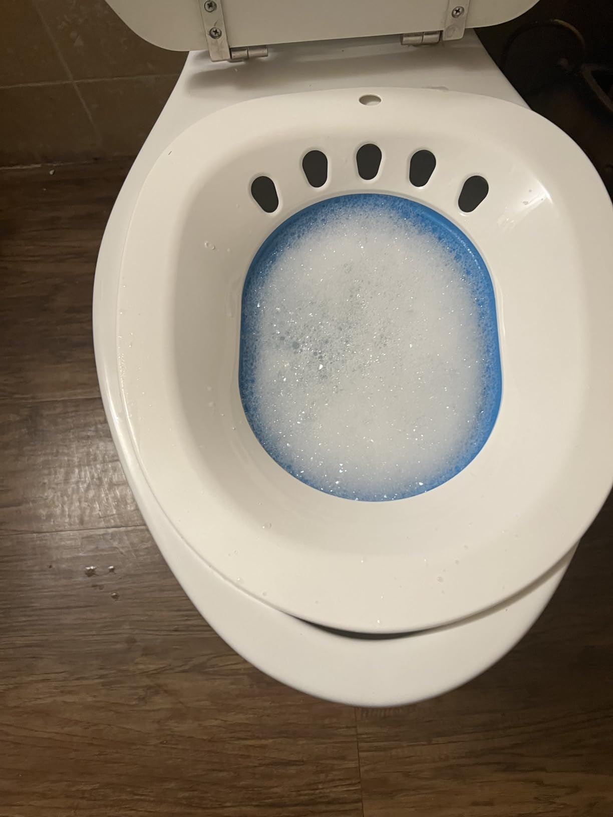 Msiori Sitz Bath for Toilet Seat, Hemorrhoids and Postpartum Care - Yoni Steam Seat - Pregnant Women and Perineal Care, Sits Bath Kit for Women - Collapsible customer photo 2