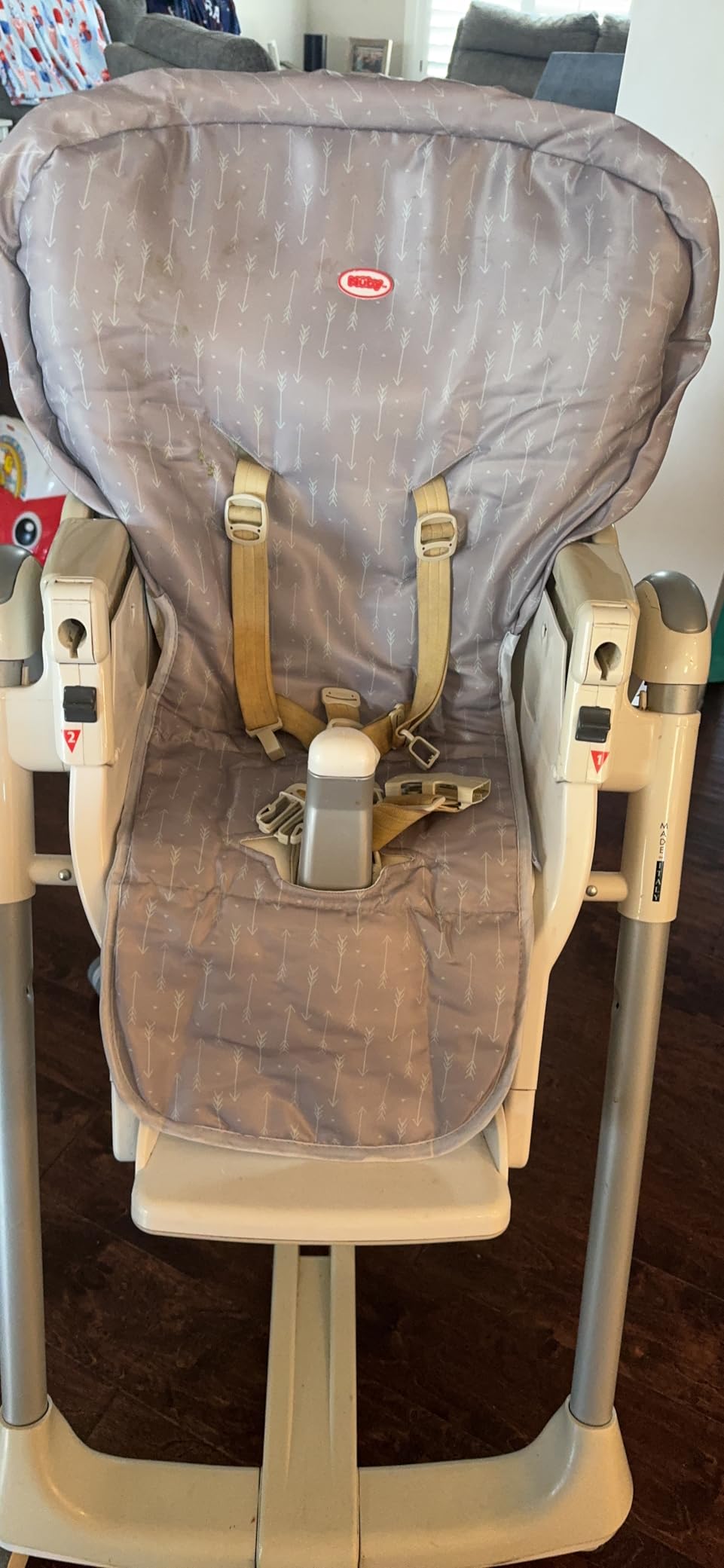 Nuby Baby High Chair Cover - Protects from Spills and Crumbs - Water Resistant for Easy Cleanup - Brush Strokes Print customer photo 1