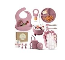 O'doe Baby Weaning Set - 15 Pcs Silicone Baby Feeding Set with Suction Plate, Bowl, Bib, Sippy Cup, Fruit Feeder & Freezer Tray customer photo 2