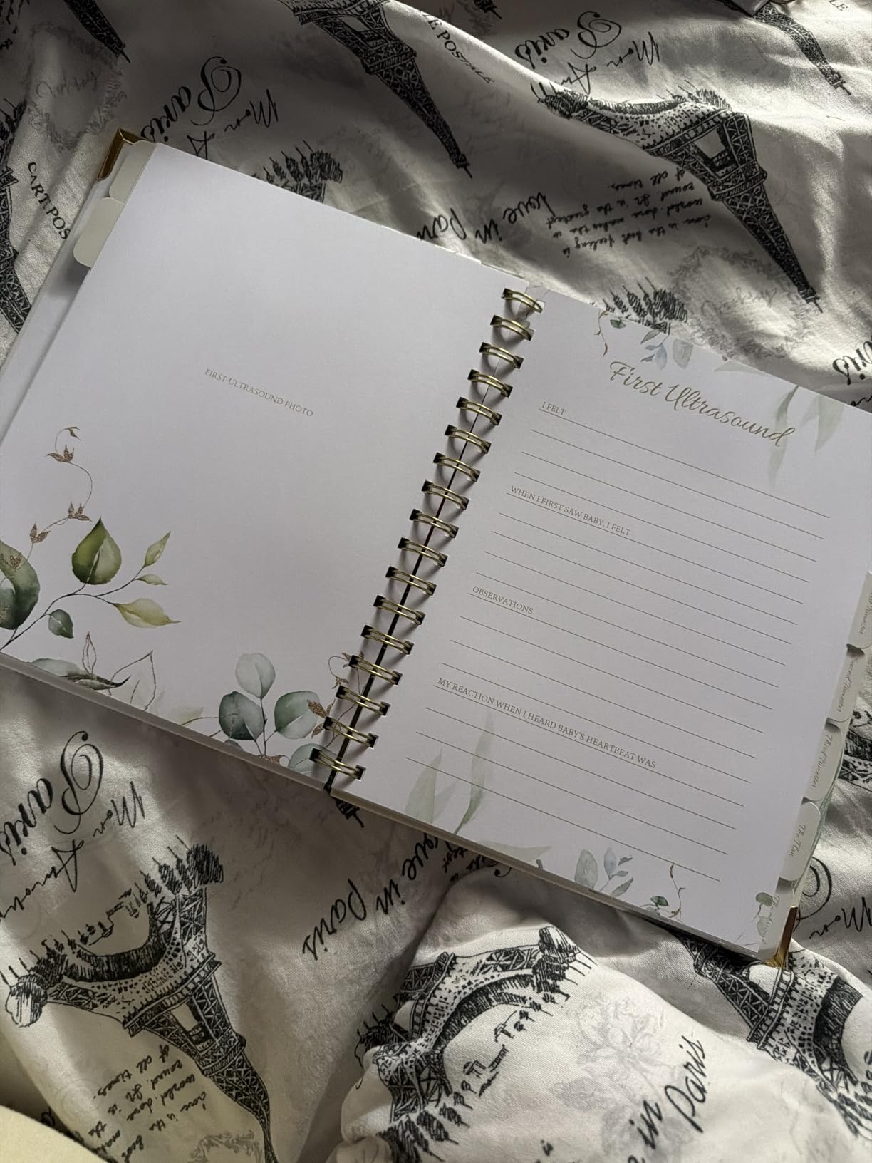 Pregnancy Journal for First Time Moms Gifts - 90 Pages Hardcover Pregnancy Memory Book, Beautiful & Cute Baby Book Keepsake, Ultrasound Baby Scrapbook, Mom To Be Gift (Alpine) customer photo 2