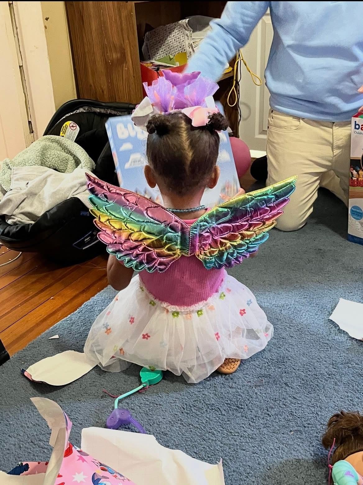 Little Girls Dress Up Costume Set, Fairy and Mermaid Princess Dress Up Clothes Pretend Play Costume for Toddler Girl 3 4 5 6 customer photo 1