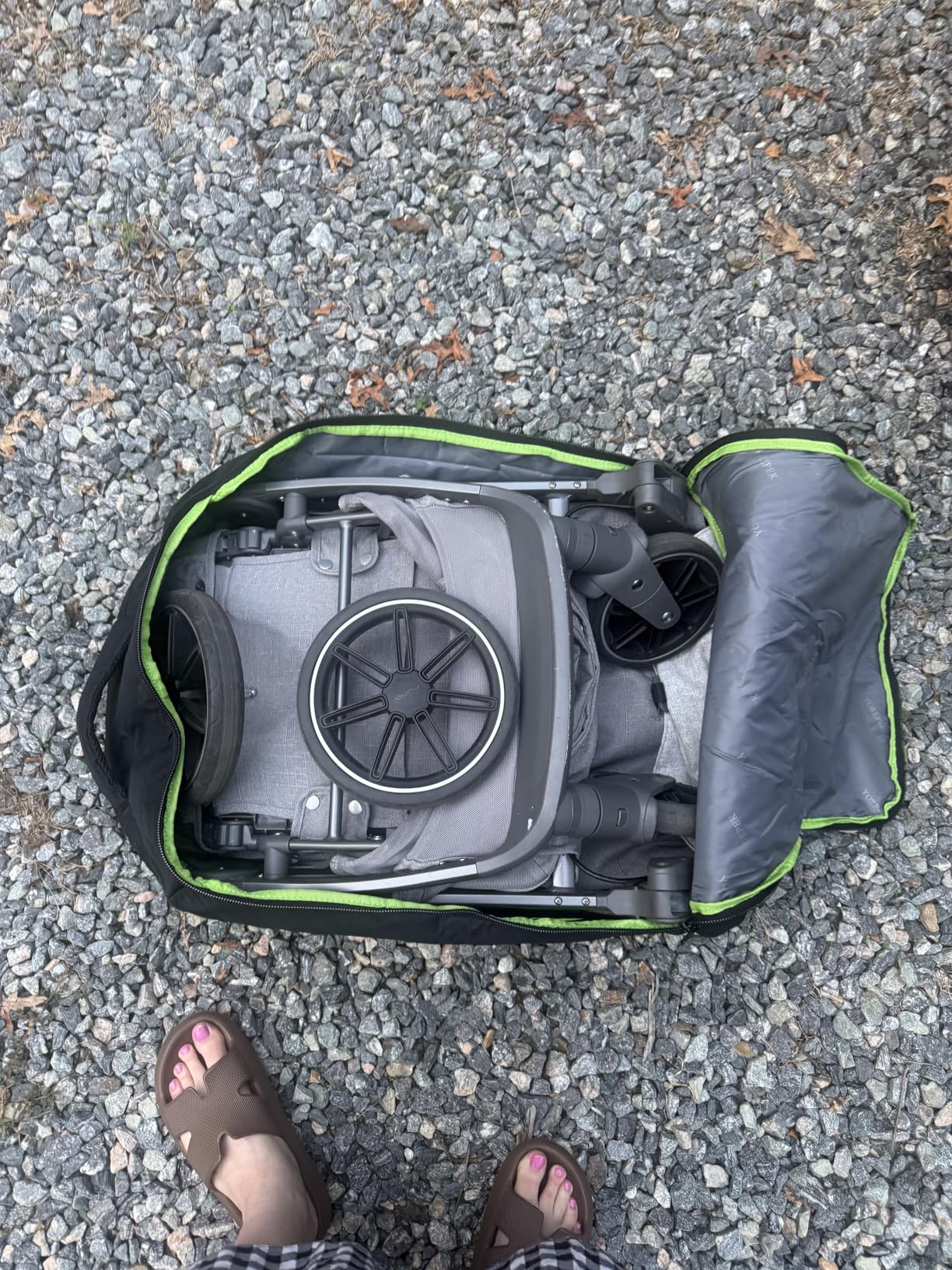 YOREPEK Padded Stroller Bag for Airplane Travel Fits for UPPAbaby MINU,MINU V2,MINU V3, Gate Check Stroller Bag with Large Inner Mesh Pocket, Sturdy Stroller Storage Backpack for Accessories customer photo 1