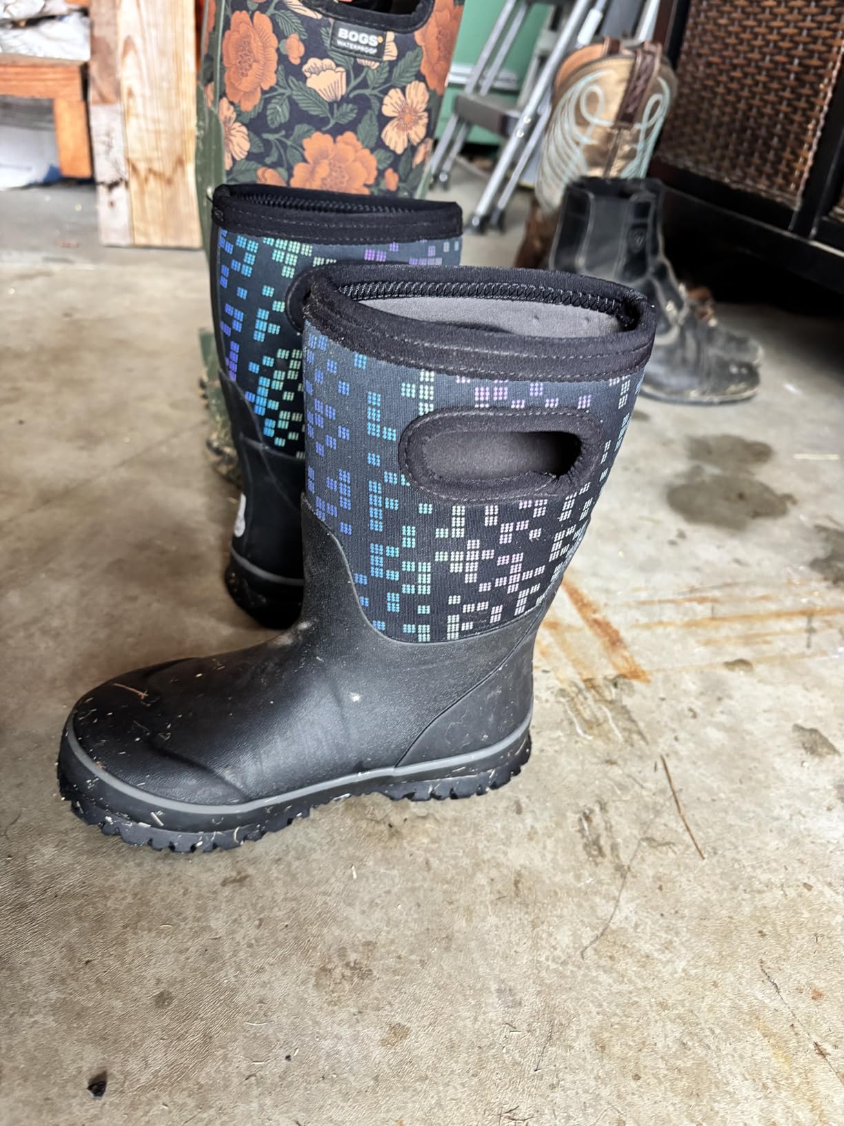 BOGS Grasp Kids Waterproof Rain Boots - Insulated for Winter, Snow & Mud with Easy Pull-On Handles for Toddlers, Boys & Girls, All-Weather Protection customer photo 1