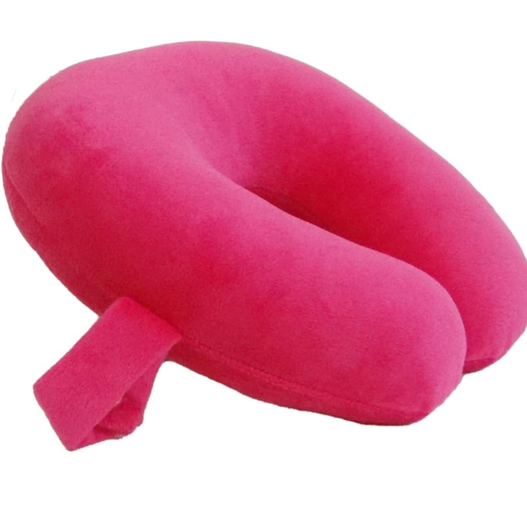 Wolf Essentials Kids Travel Neck Pillow - Cozy Soft Microfiber, Compact Design for Airplane, Car Seat, or Toddler Travel Support - Blue customer photo 1