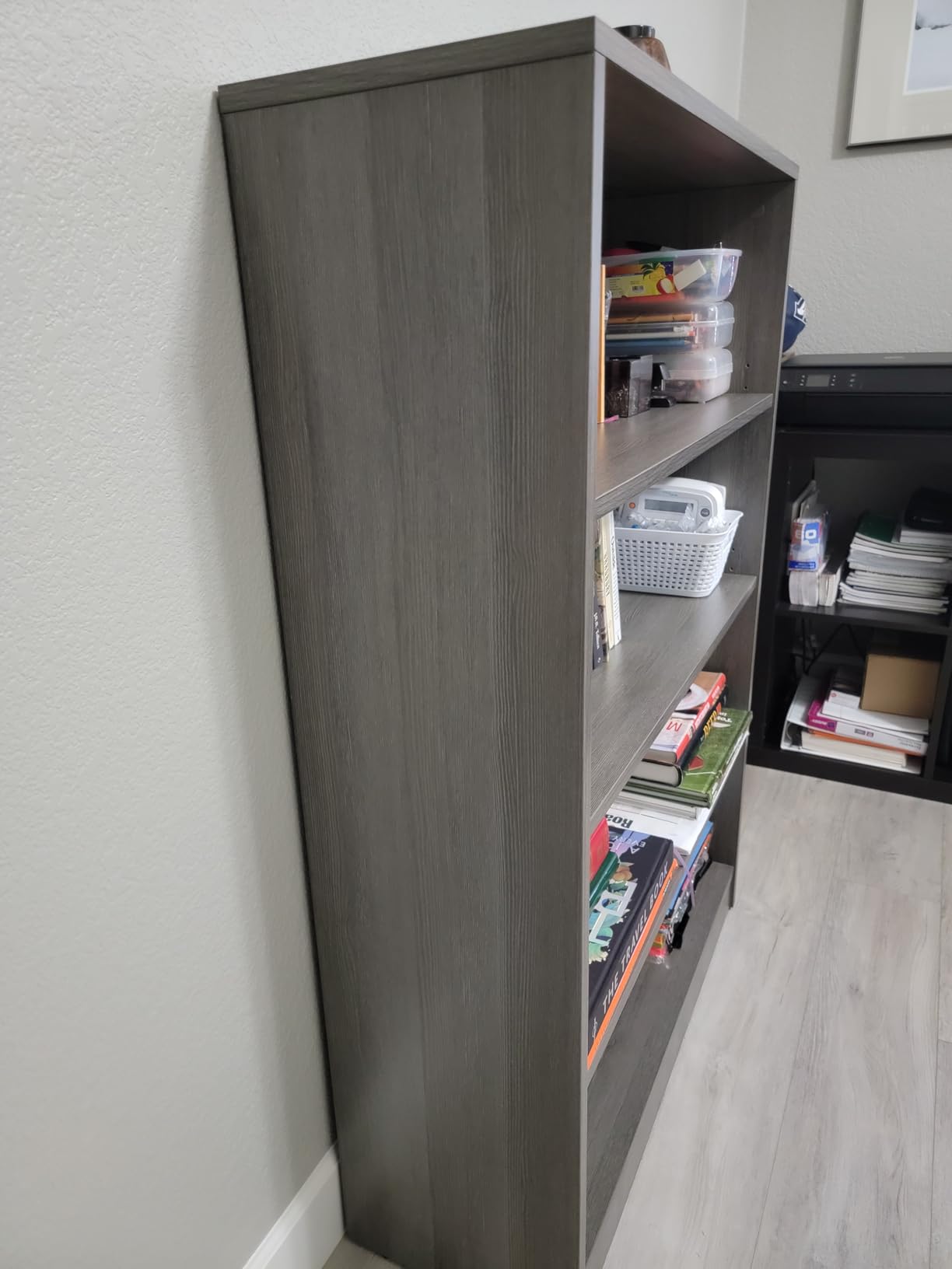 Farini Mahogany Bookshelf for Bedroom 5 Shelf Office Bookcase 60 Inches Tall Modern Wood Bookshelf for Living Room 5 Tier Wide Manga Bookshelves Library Bookcase customer photo 1