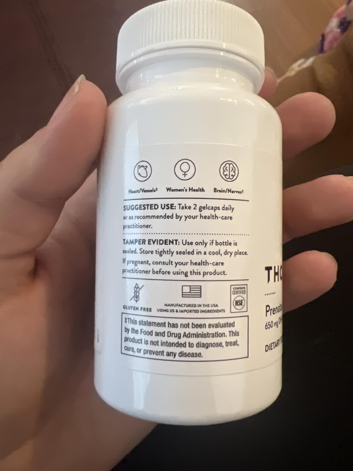 THORNE - Prenatal DHA - 650 mg DHA and 200 mg of EPA - Supports Baby's Brain & Nervous System Development from Pregnancy to Nursing* - 30 Servings customer photo 1