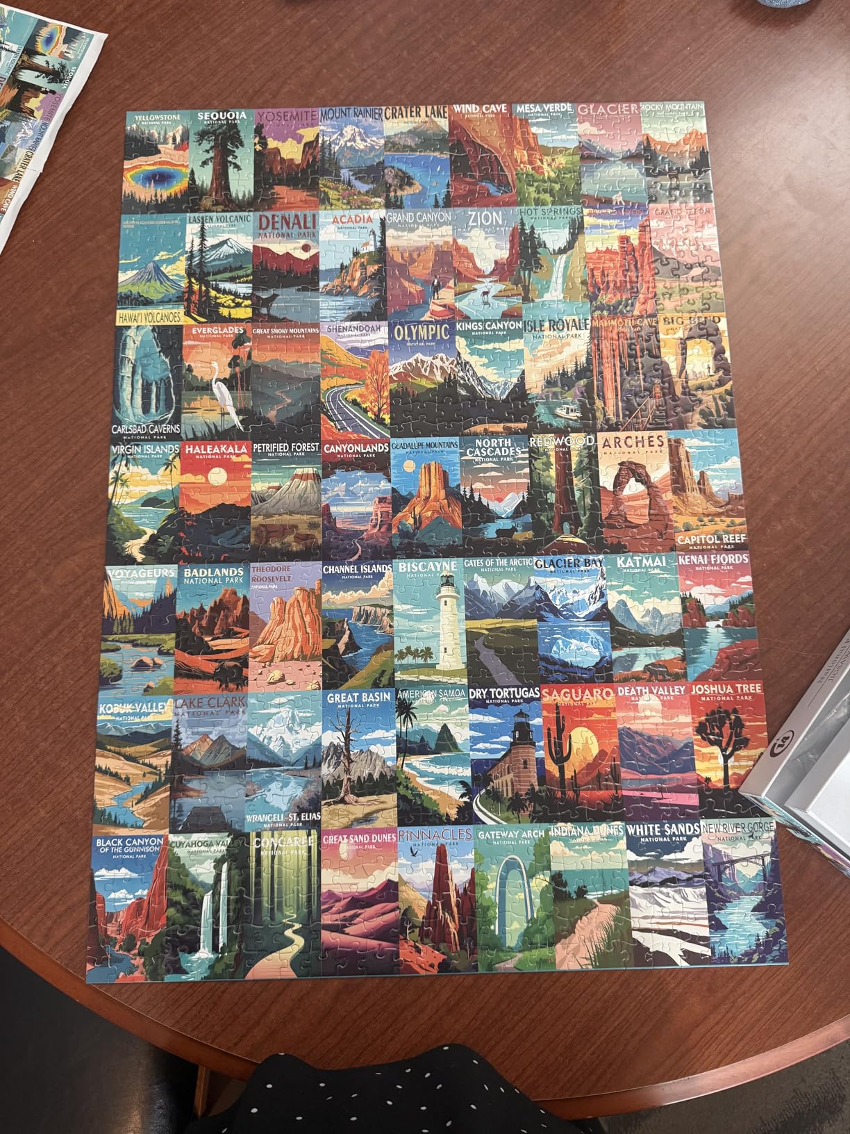 National Parks Puzzle for Adults 1000 Pieces, Travel Poster Landscape Puzzle Including Zion Yellowstone Yosemite, Nature Jigsaw Puzzles Scenery Mountain Scene customer photo 2