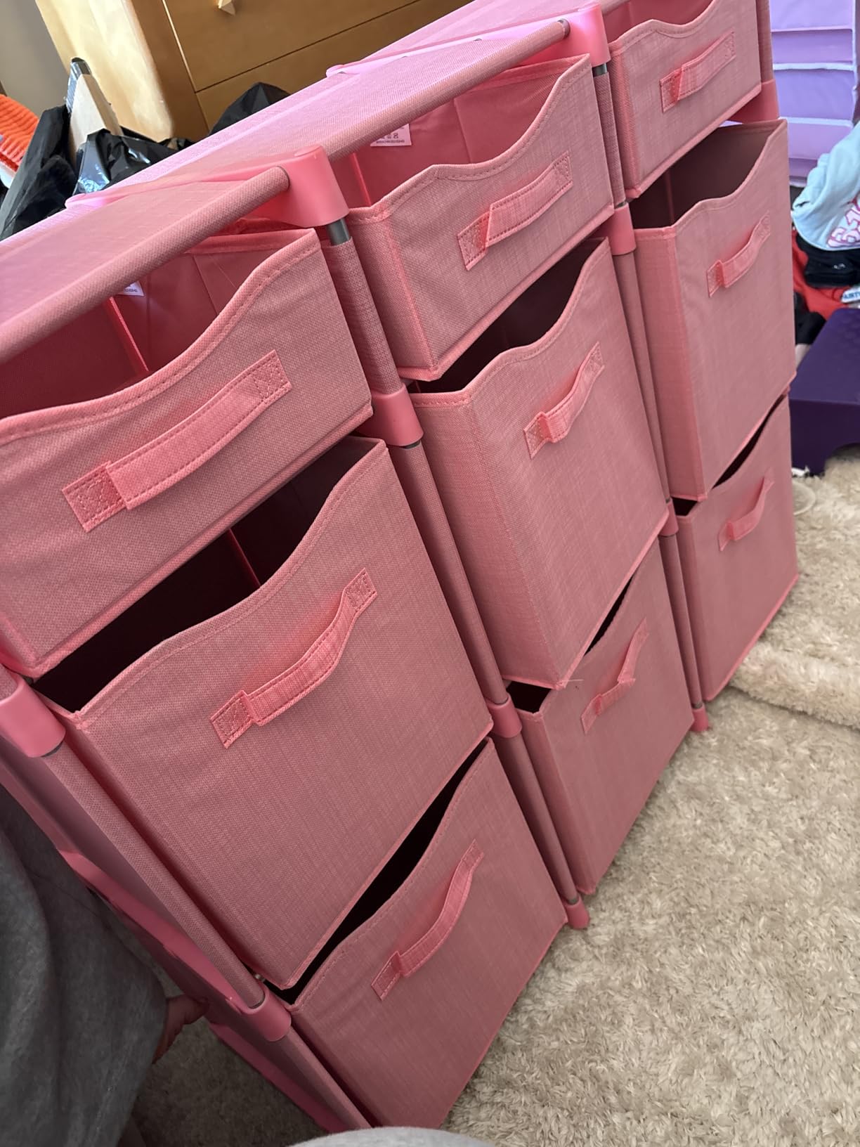Cube Storage Organizer with Storage Bins Included - The Perfect Closet Organizers and Storage Solution - Includes 9 Storage Cubes, Great For Toy Storage, Closet Storage, Clothes Storage (Grey) customer photo 1