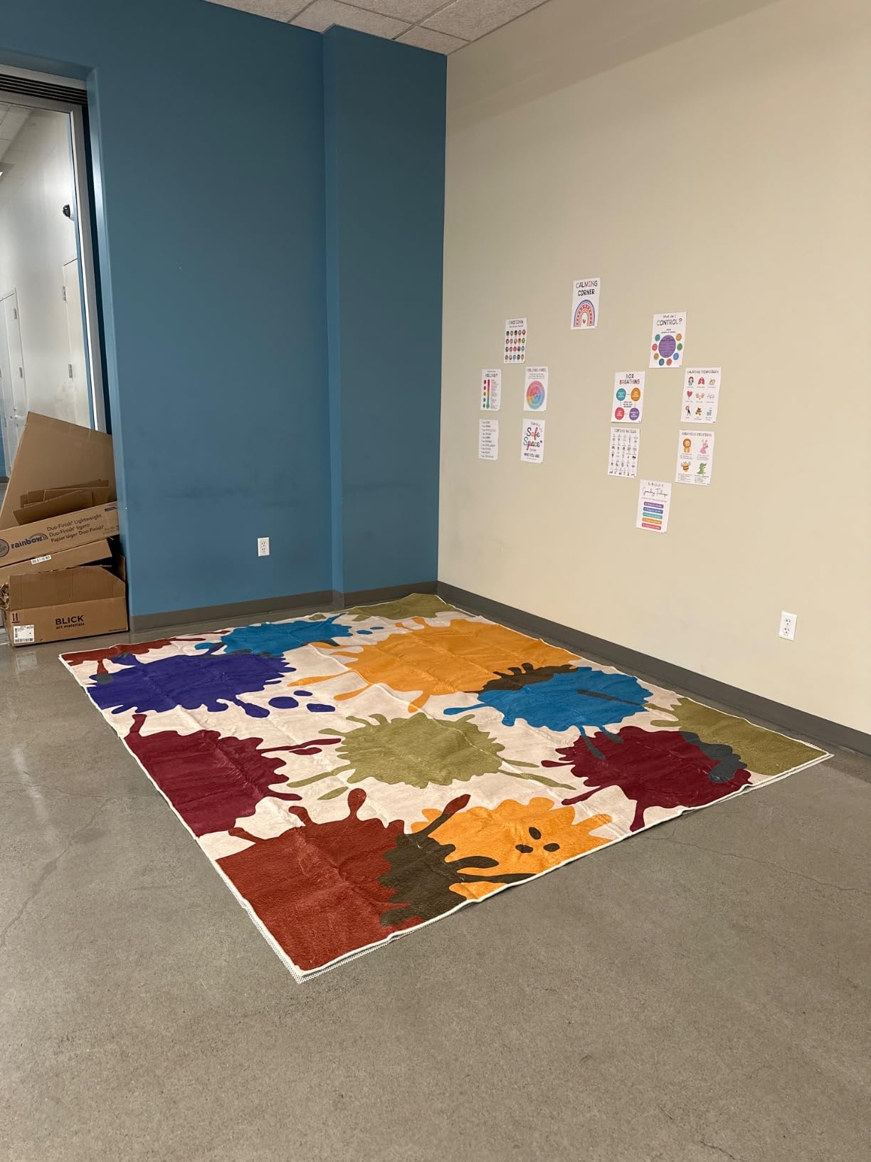 STARUIA Handprints and Footprints Large Kids Rug 5'x7', Washable Colorful Area Rug for Nursery Room, Non-Slip Play Mat Ultra Soft Indoor Carpet customer photo 2