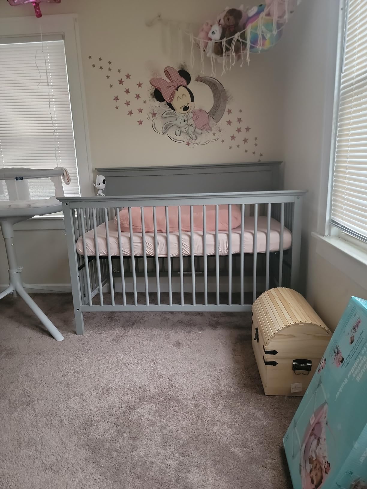 Storkcraft Carmel 5-in-1 Convertible Crib - GREENGUARD Gold Certified, Converts to Toddler Bed & Full-Size Bed, Fits Standard Full-Size Crib Mattress, 4 Adjustable Mattress Heights (Espresso) customer photo 1