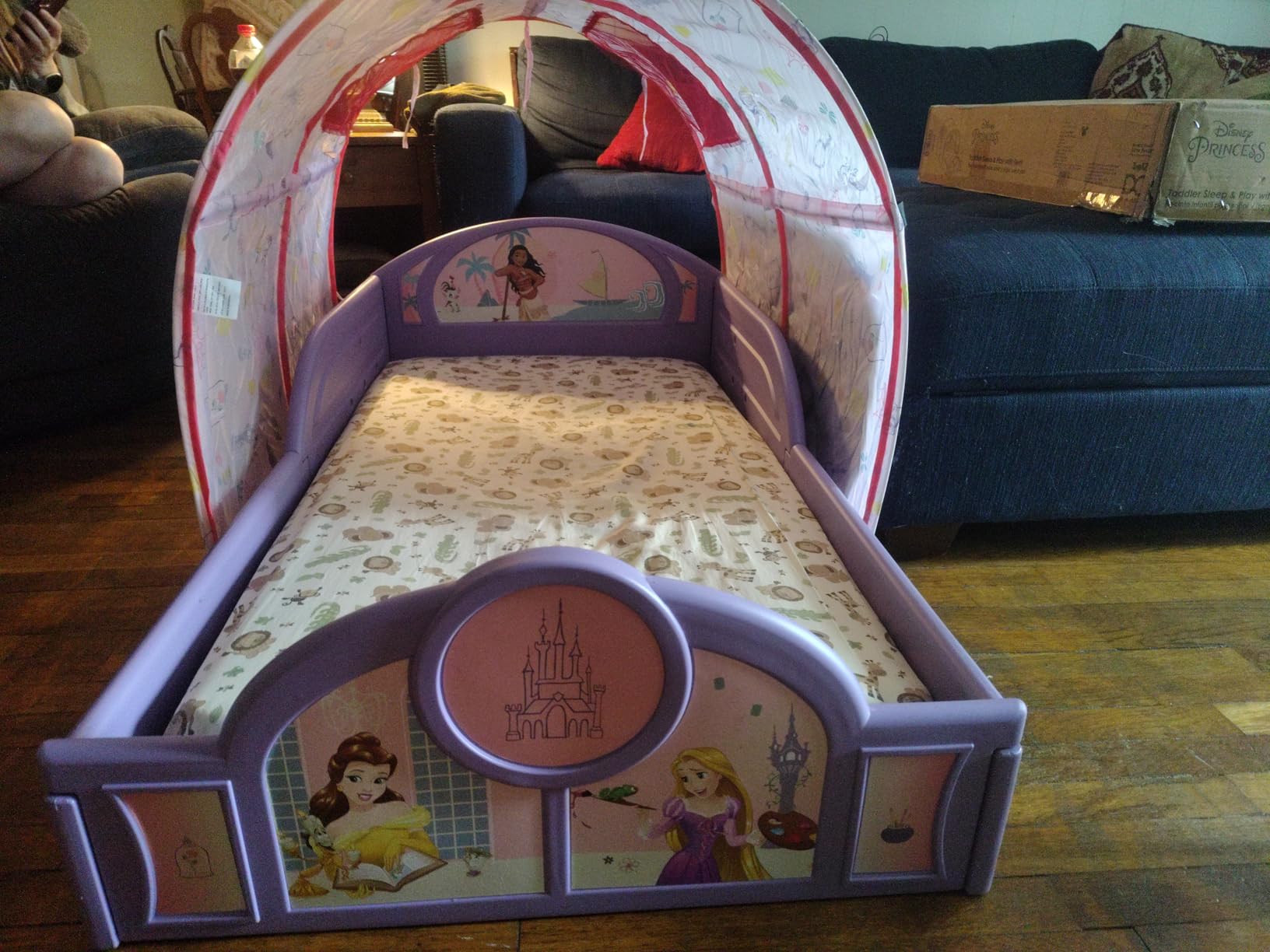 Delta Children - Disney Princess Sleep and Play Toddler Bed with Tent, Purple/Pink customer photo 1