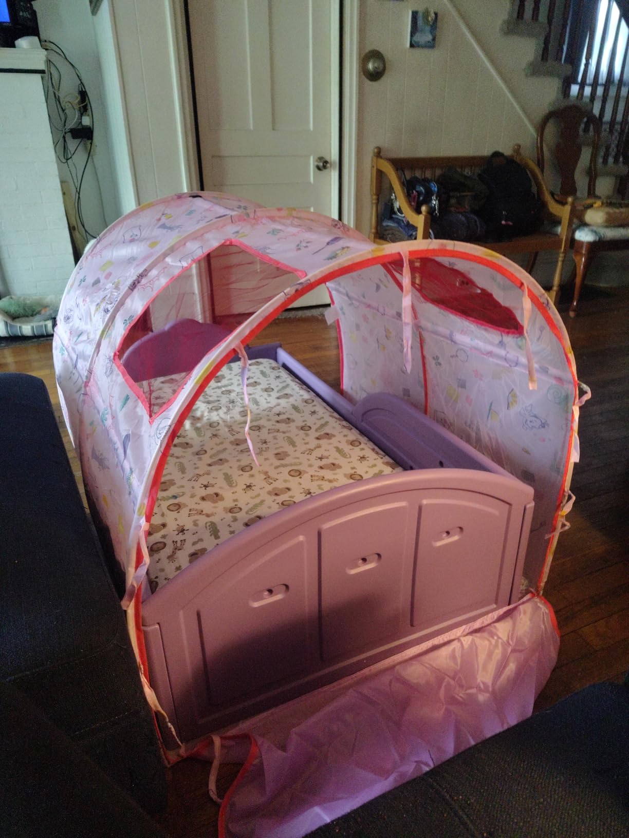 Delta Children - Disney Princess Sleep and Play Toddler Bed with Tent, Purple/Pink customer photo 2
