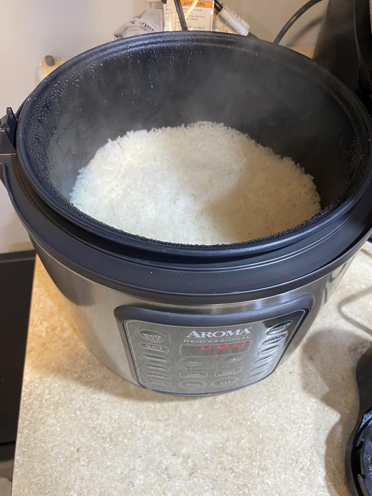 AROMA Professional Digital Rice Cooker, 10-Cup (Uncooked) / 20-Cup (Cooked), Multicooker, Slow Cooker, Steamer, Oatmeal Cooker, Egg Cooker, 5 Qt, Gray, ARC-5200SG customer photo 2