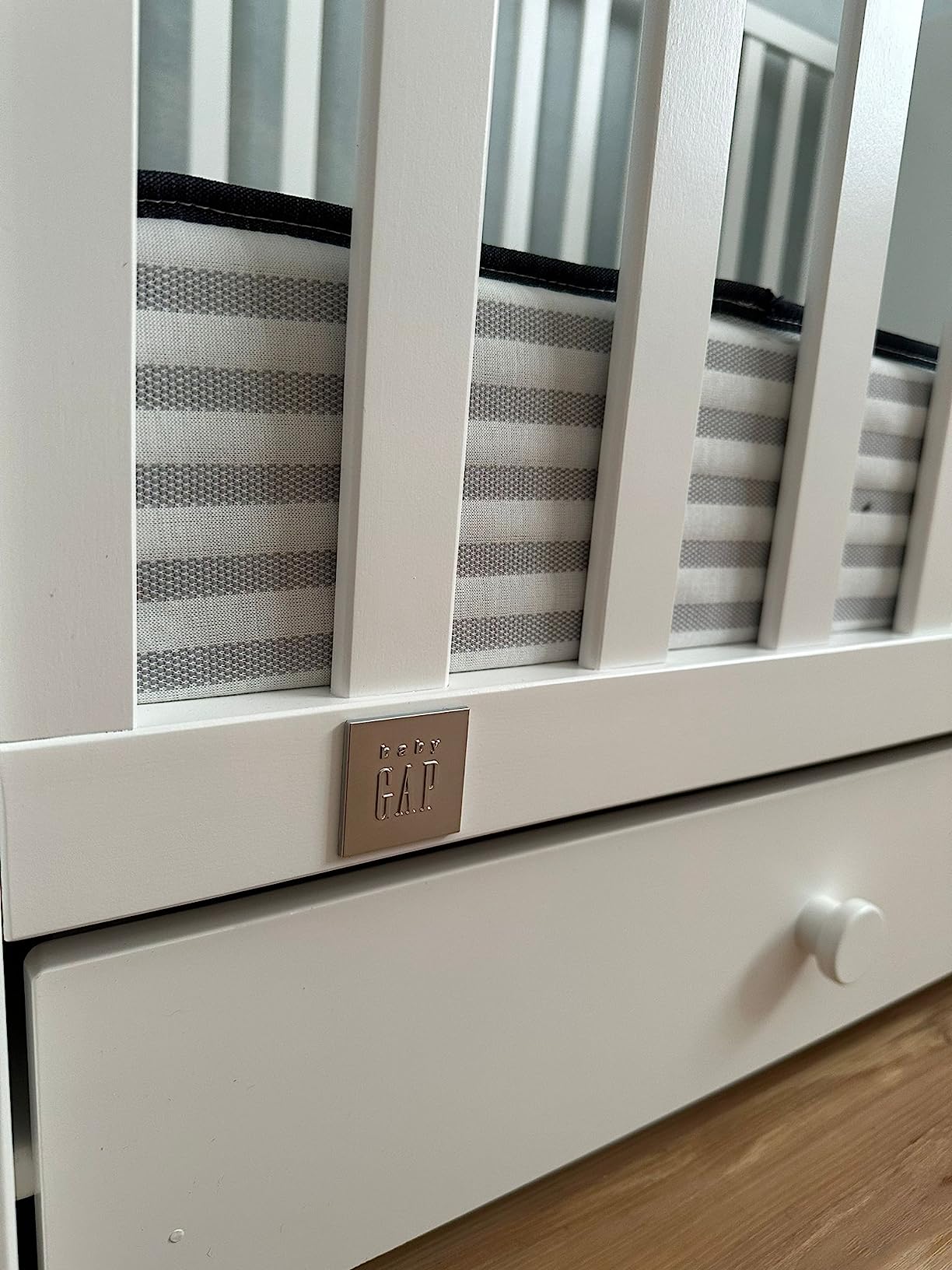 GAP babyGap Graham 4-in-1 Convertible Crib with Storage Drawer - Greenguard Gold Certified, Bianca White customer photo 2