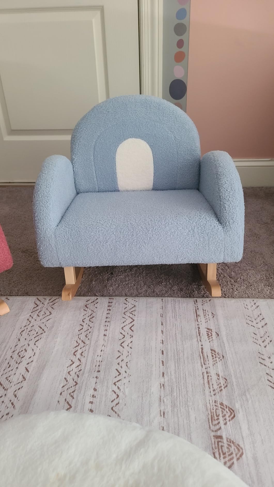 INFANS Kids Sofa, Toddler Armchair with Solid Wooden Frame Anti-Tipping Design Plush Fabric, Upholstered Children Chair for Kindergarten Playroom Preschool, Gift for Boys Girls, Toddler Couch customer photo 1