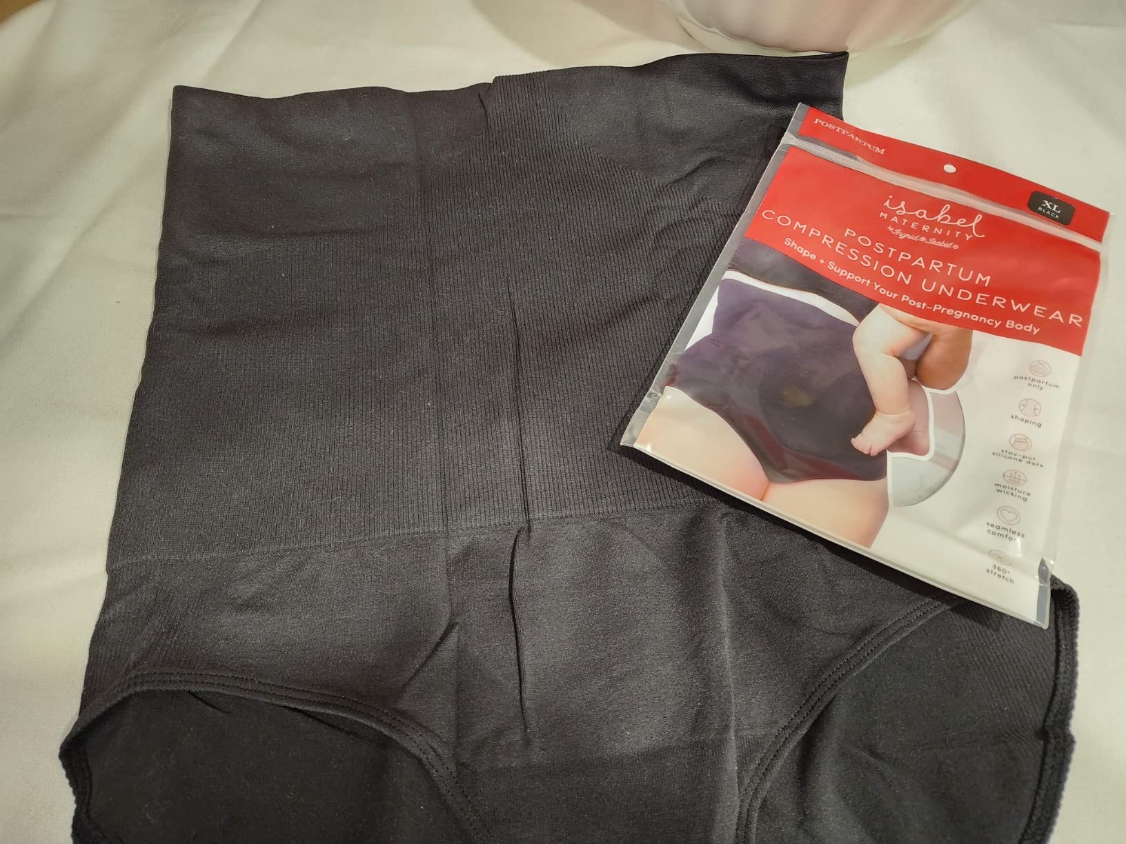 Basics - Postpartum Compression Underwear - Seamless High Waisted Underwear - Over the Belly Fit customer photo 1