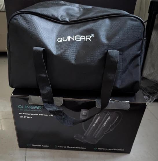 QUINEAR Air Compression Recovery System, Professional Sequential Device for Massage Therapy, Foot and Leg Recovery Boots to Improve Circulation for Athletes, FSA-HSA Eligible (Small) customer photo 1