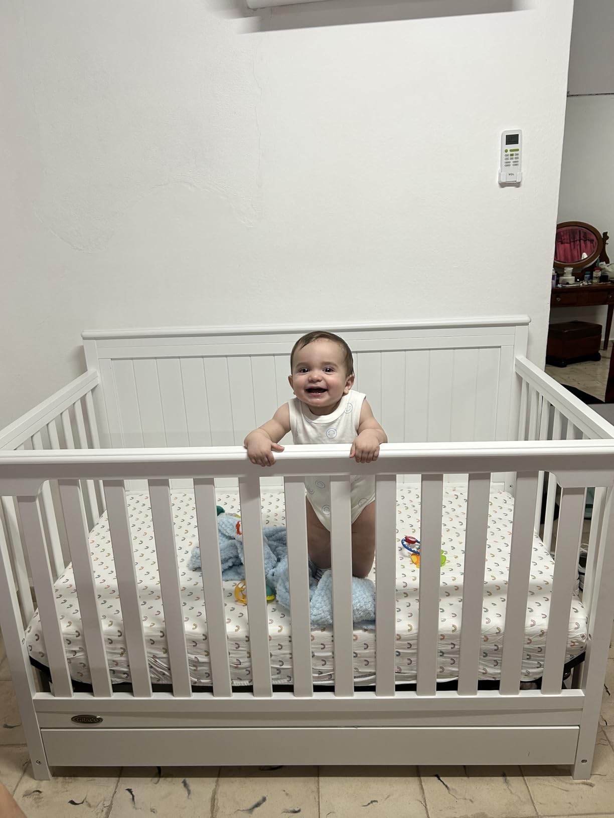 Graco Melrose 5-in-1 Convertible Crib with Drawer - GREENGUARD Gold Certified, Fits Standard Crib Mattress, Converts to Toddler Bed, Daybed and Full Bed, 4 Adjustable Mattress Heights (Black) customer photo 1