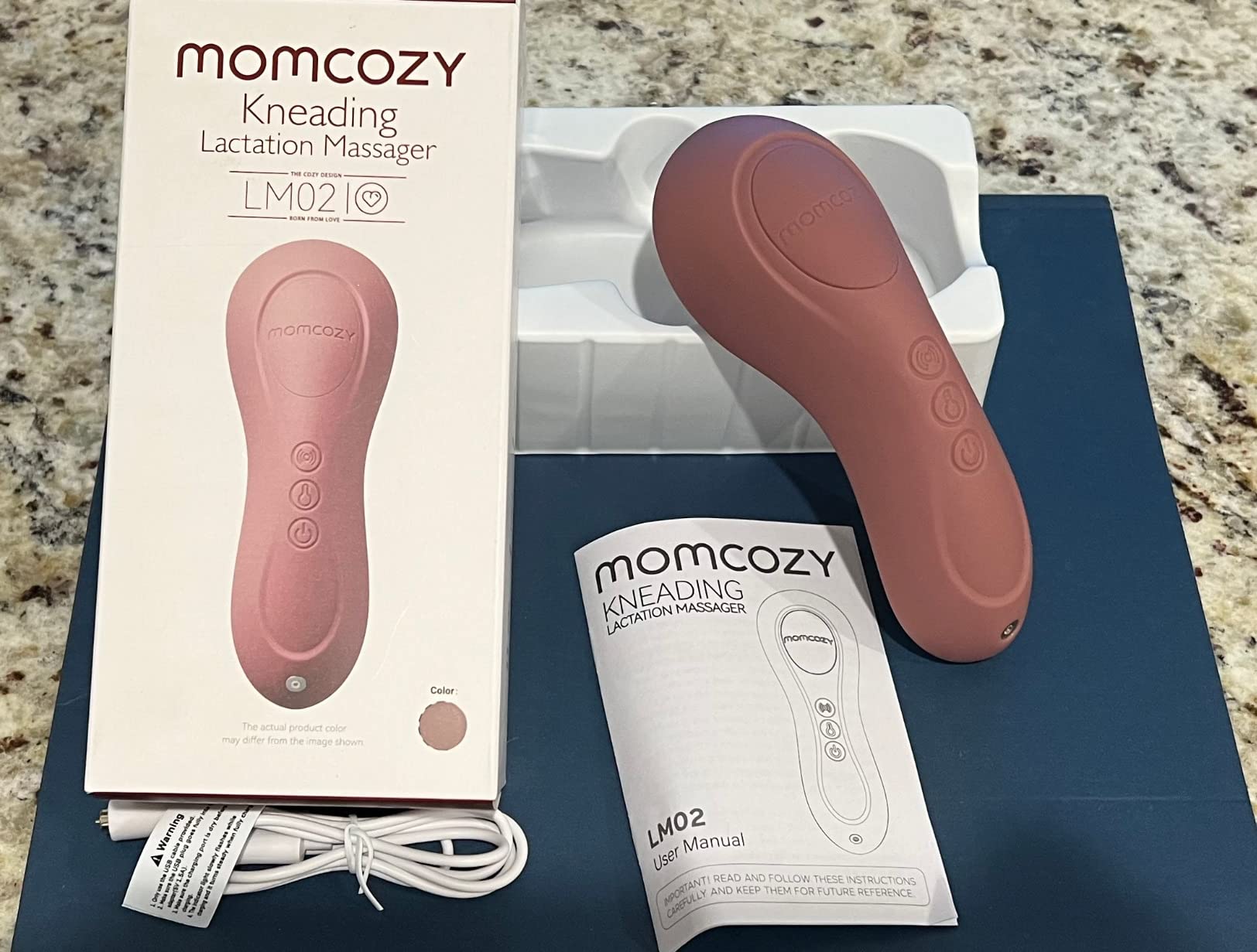 Momcozy Rolling Lactation Massager with Heat, 3-in-1 Real-Like Massage for Relieve Clogged Ducts, Breast Massager Warming for Breastfeeding, Improve Milk Flow, Dusty Rose customer photo 2