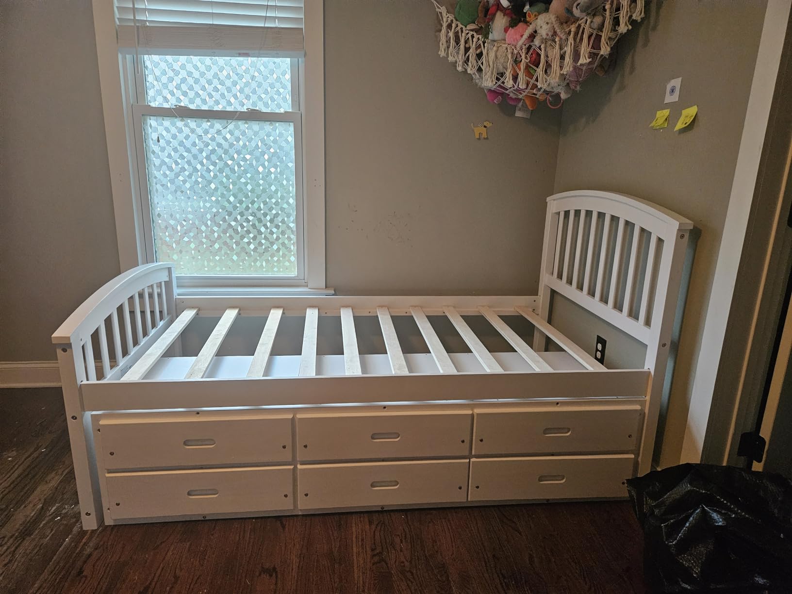 SOFTSEA Twin Captain Bed for Kids, Solid Wood Storage Bed with 6 Drawers, No Box Spring Needed, White customer photo 2