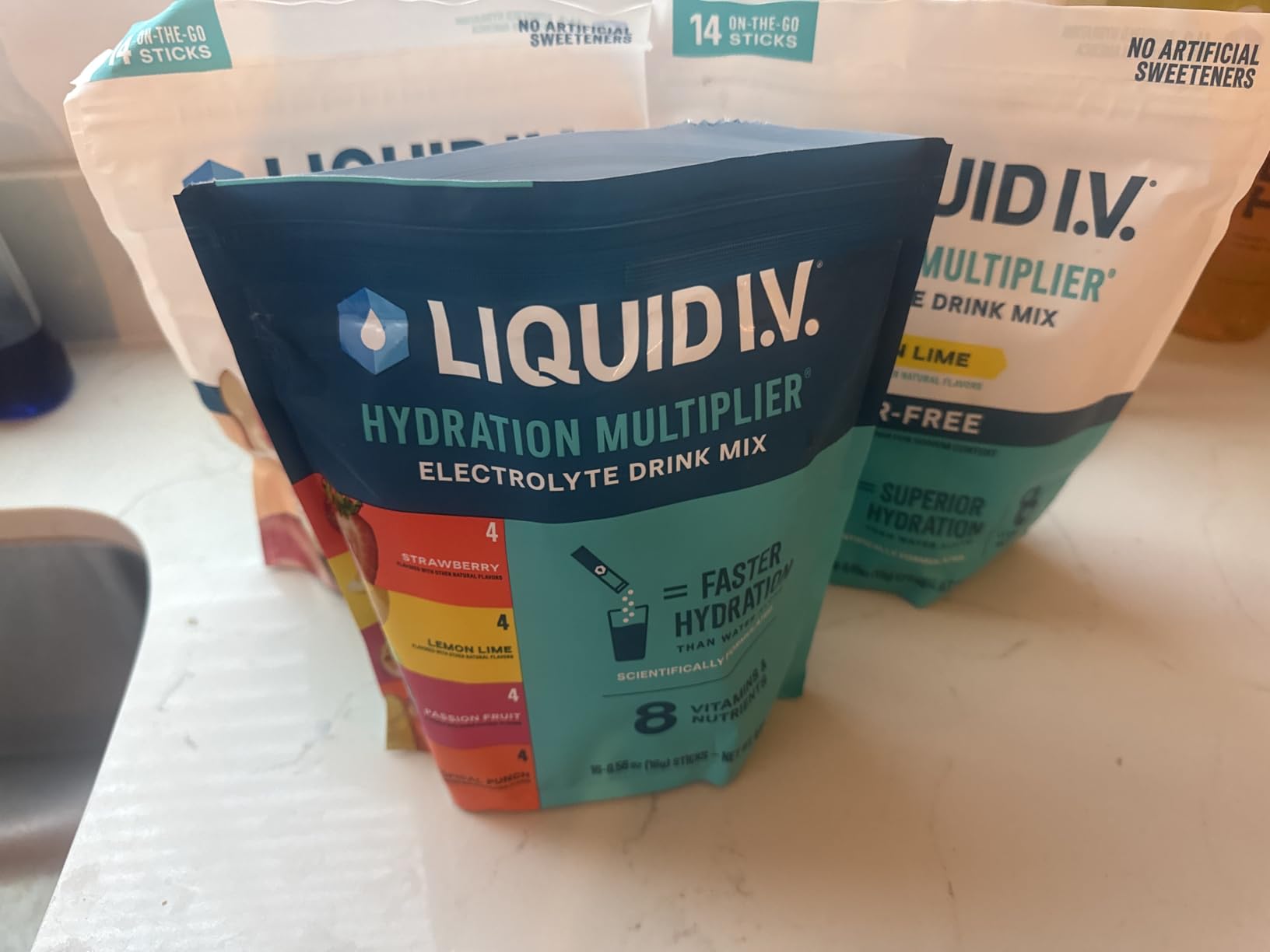 Liquid I.V. Hydration Multiplier Sugar-Free - White Peach | Electrolyte Powder Drink Mix | 1 Pack (14 Servings) customer photo 2
