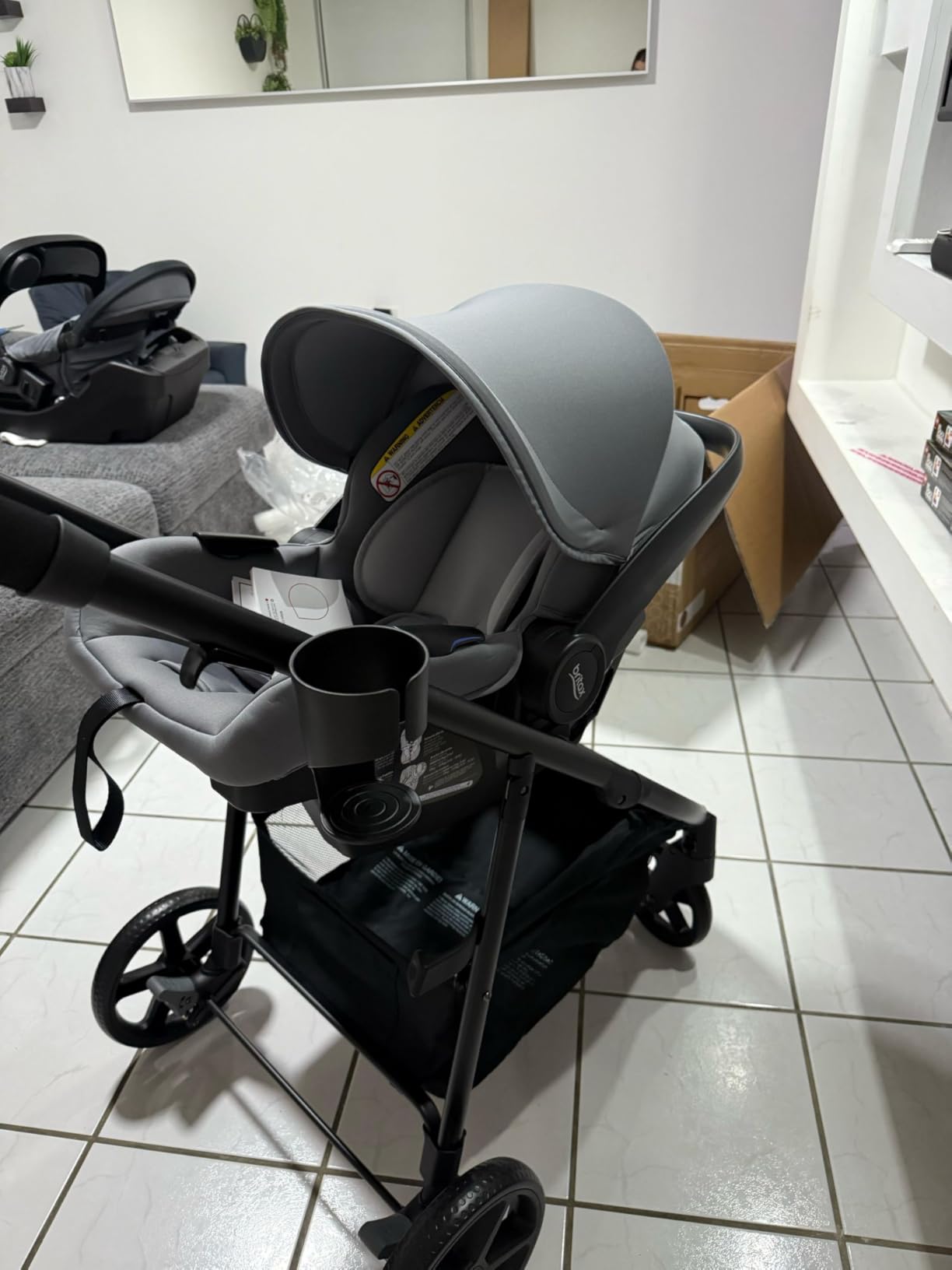 Britax Willow Brook Travel System, Car Seat Stroller Combo With Willow Infant Car Seat, Aspen Base, and Brook Stroller; ClickTight Technology, RightSize System and 4 Ways to Ride - Navy Glacier customer photo 2